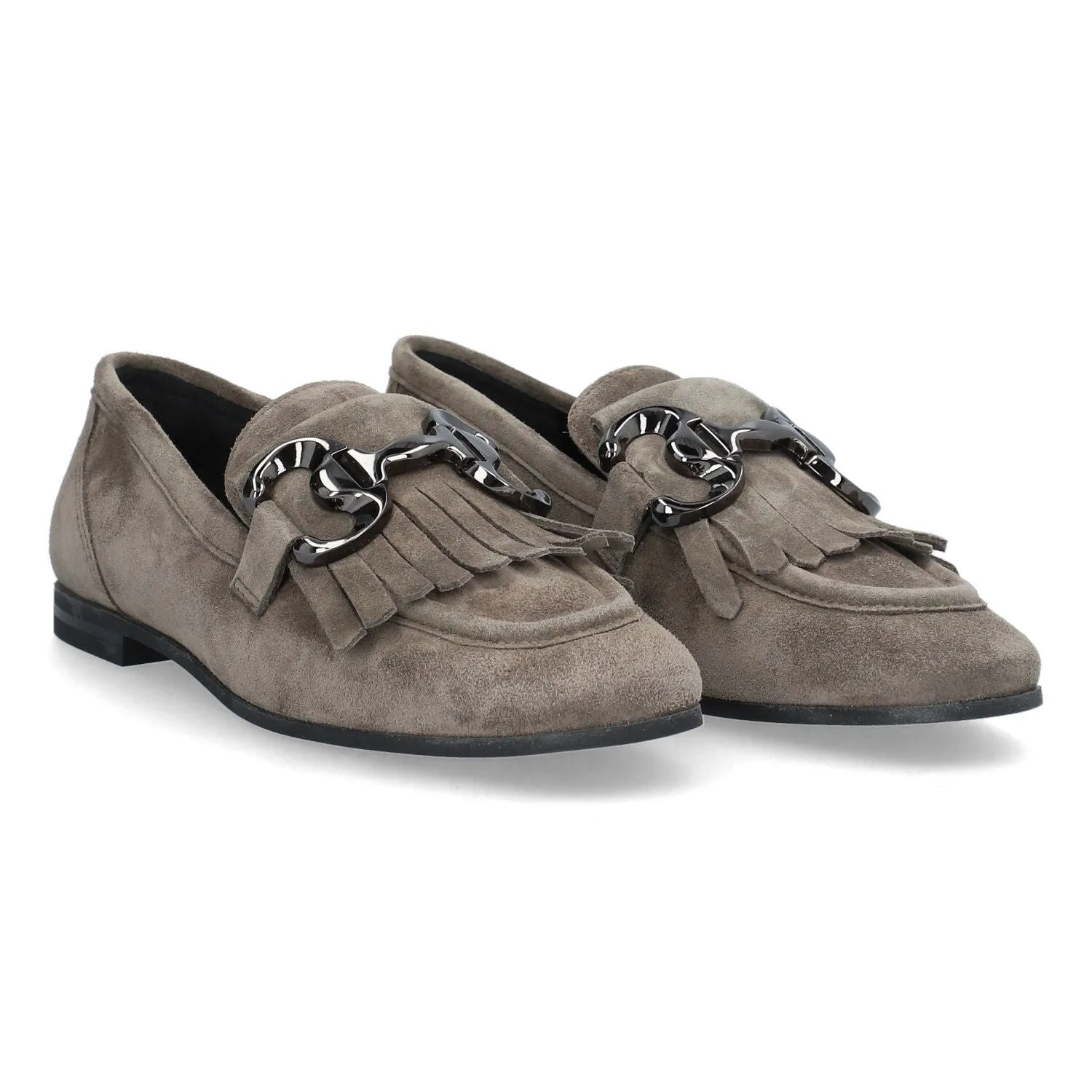 Alpe Tassel Loafers Grey Suede