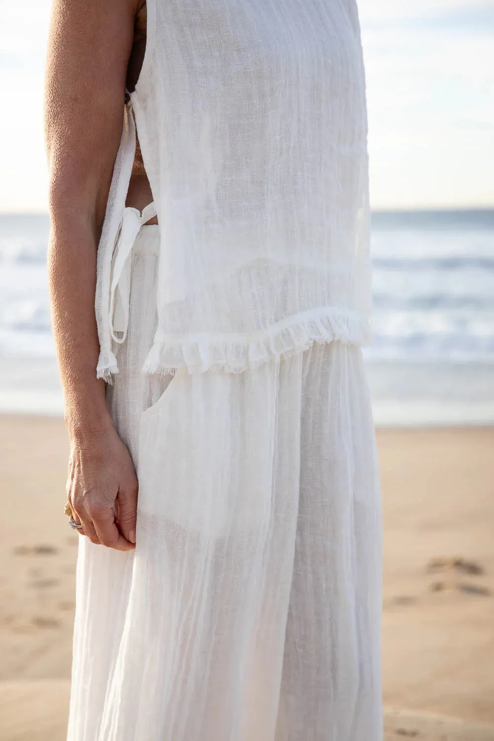 Arana Linen Pant - Off White