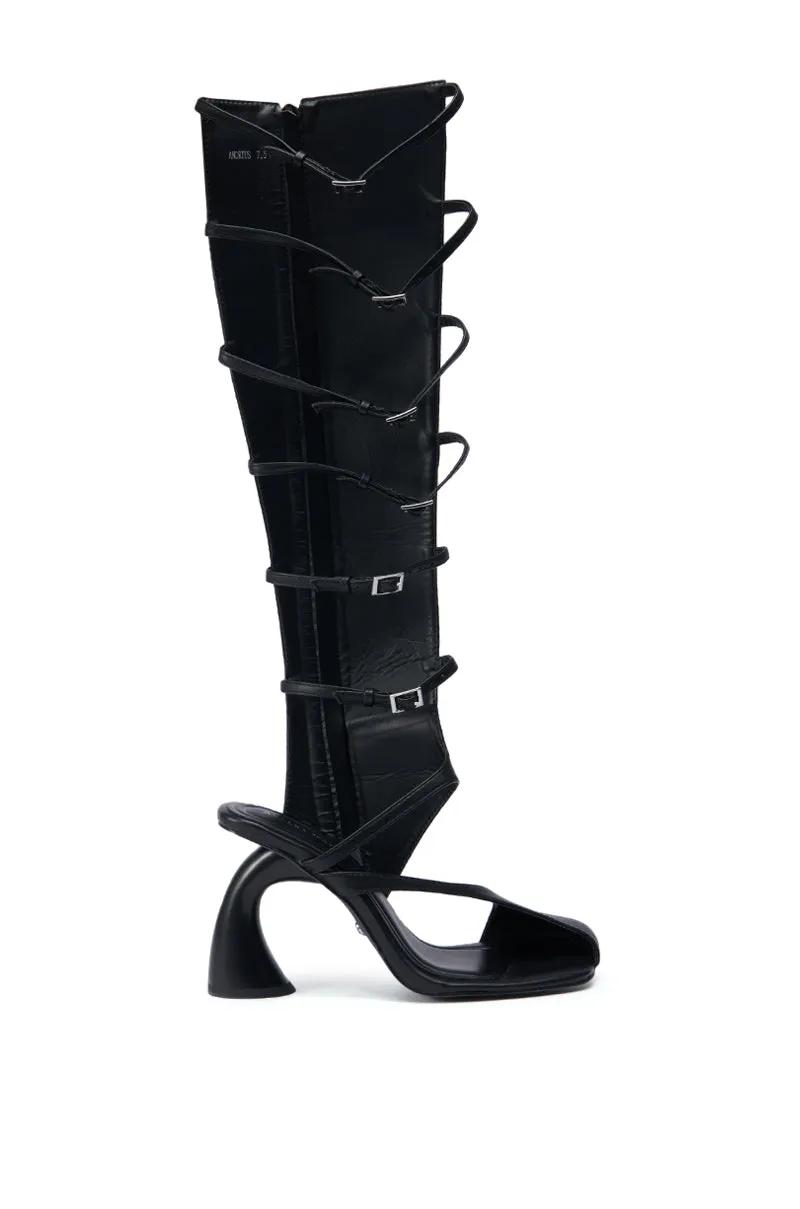 AZALEA WANG ANDRIUS BLACK GLADIATOR SANDAL