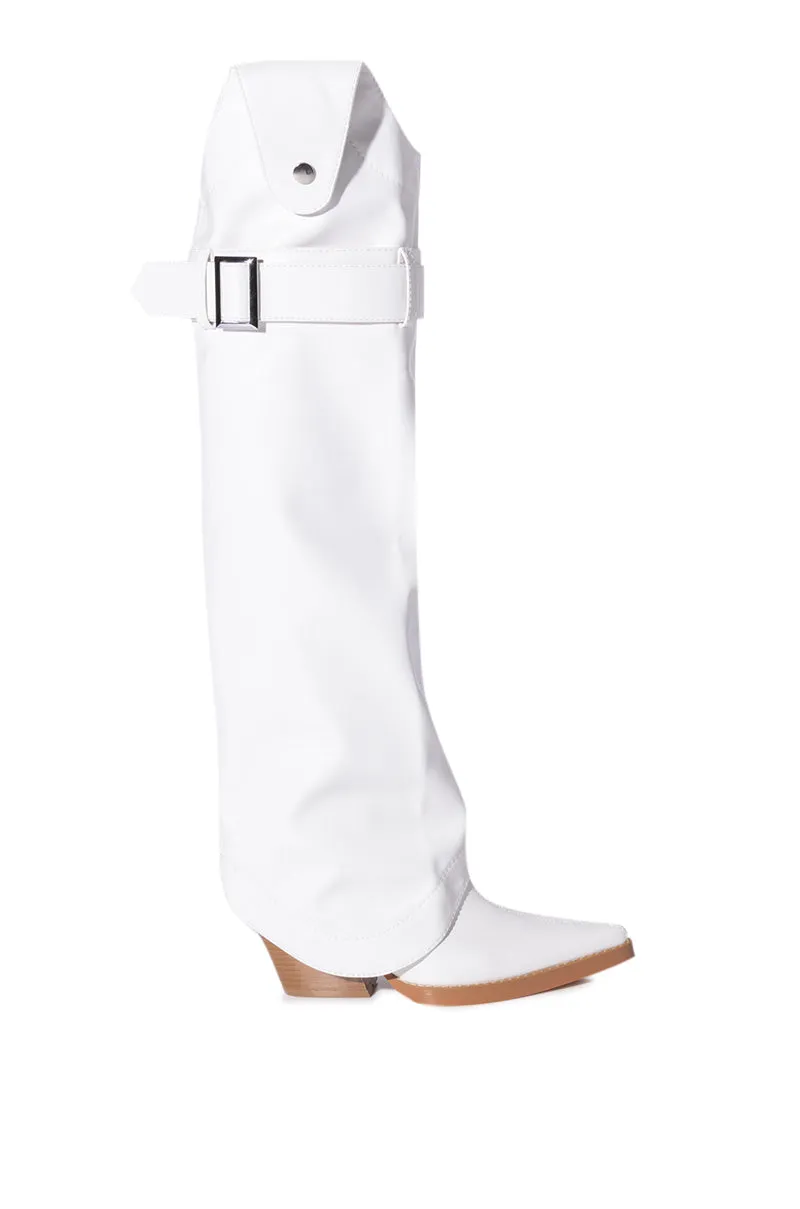 AZALEA WANG MATTY 2 IN 1 BOOT IN WHITE