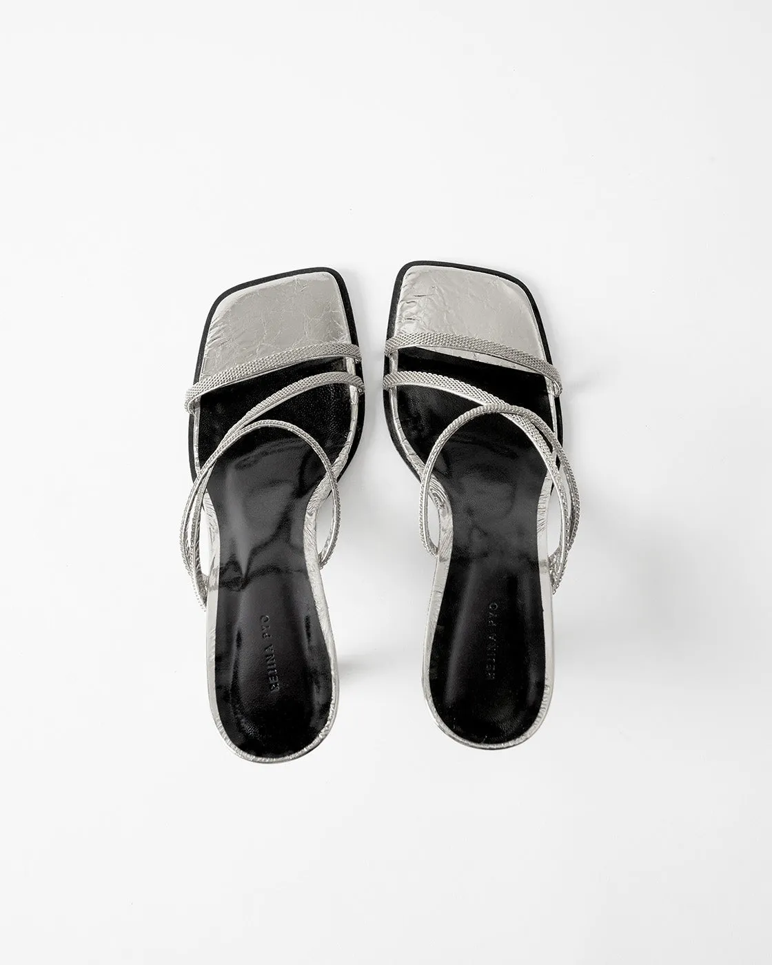 Bella Sandals Leather Silver