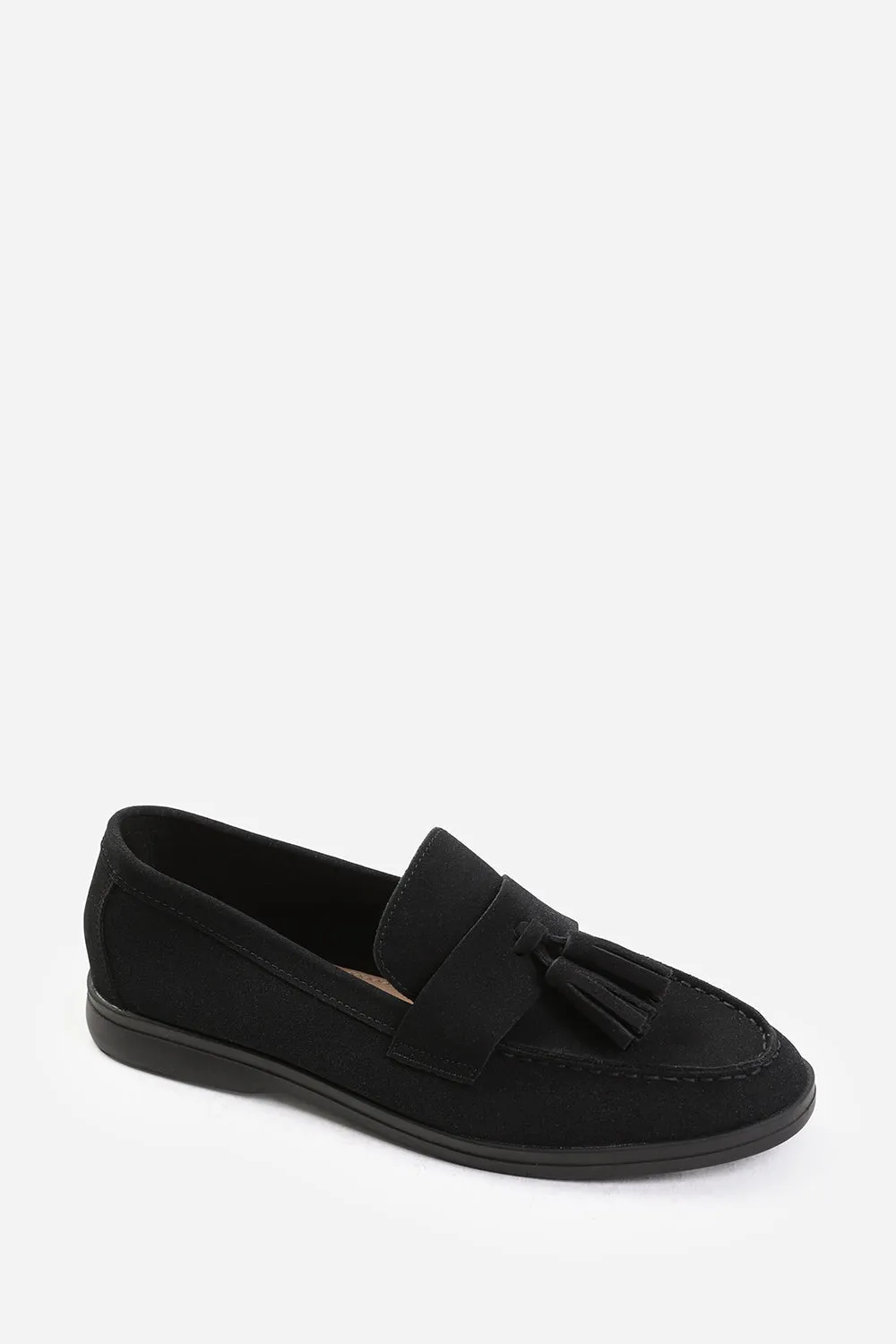 Black Suede Tassel Loafer