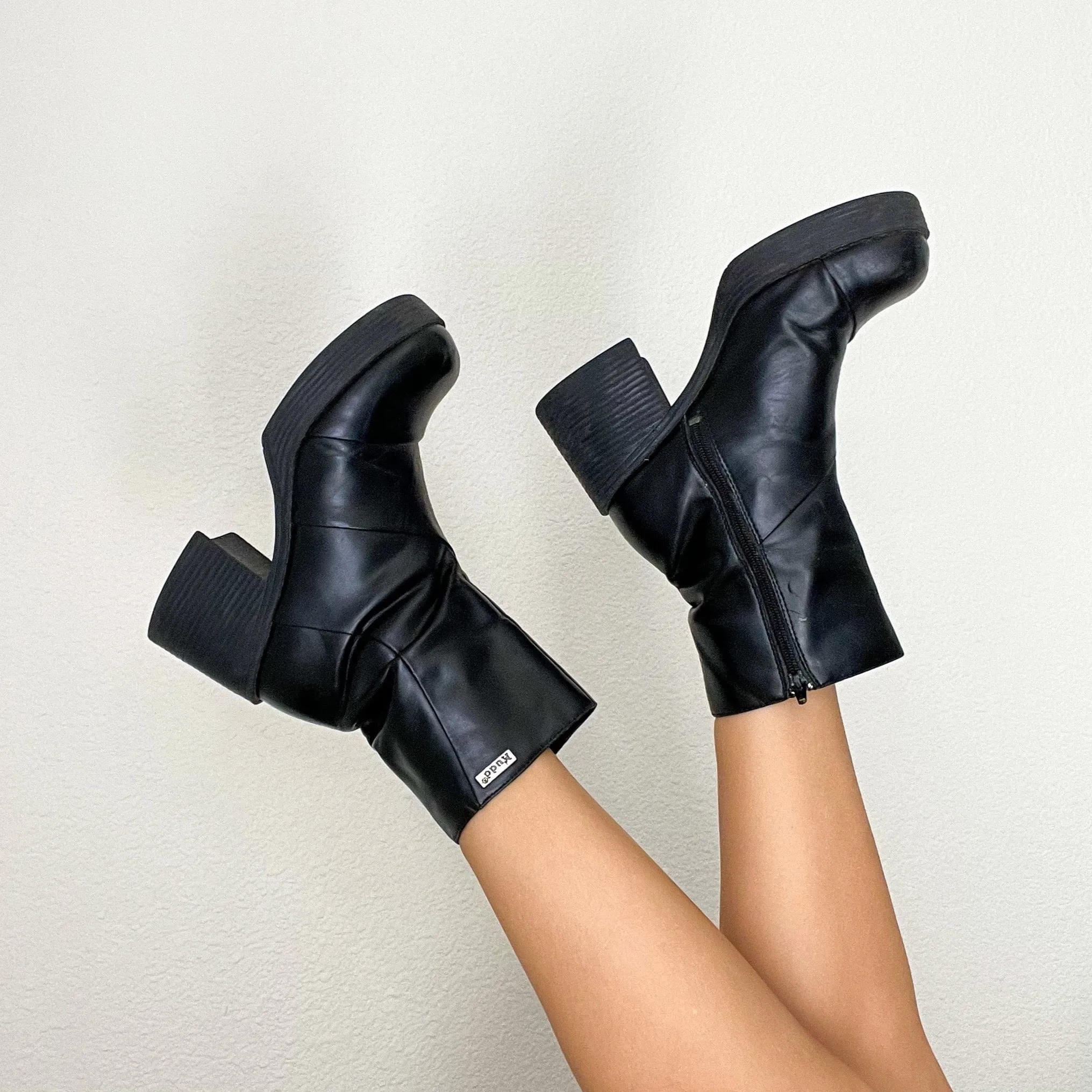 Black Y2K Mudd Platform Boots