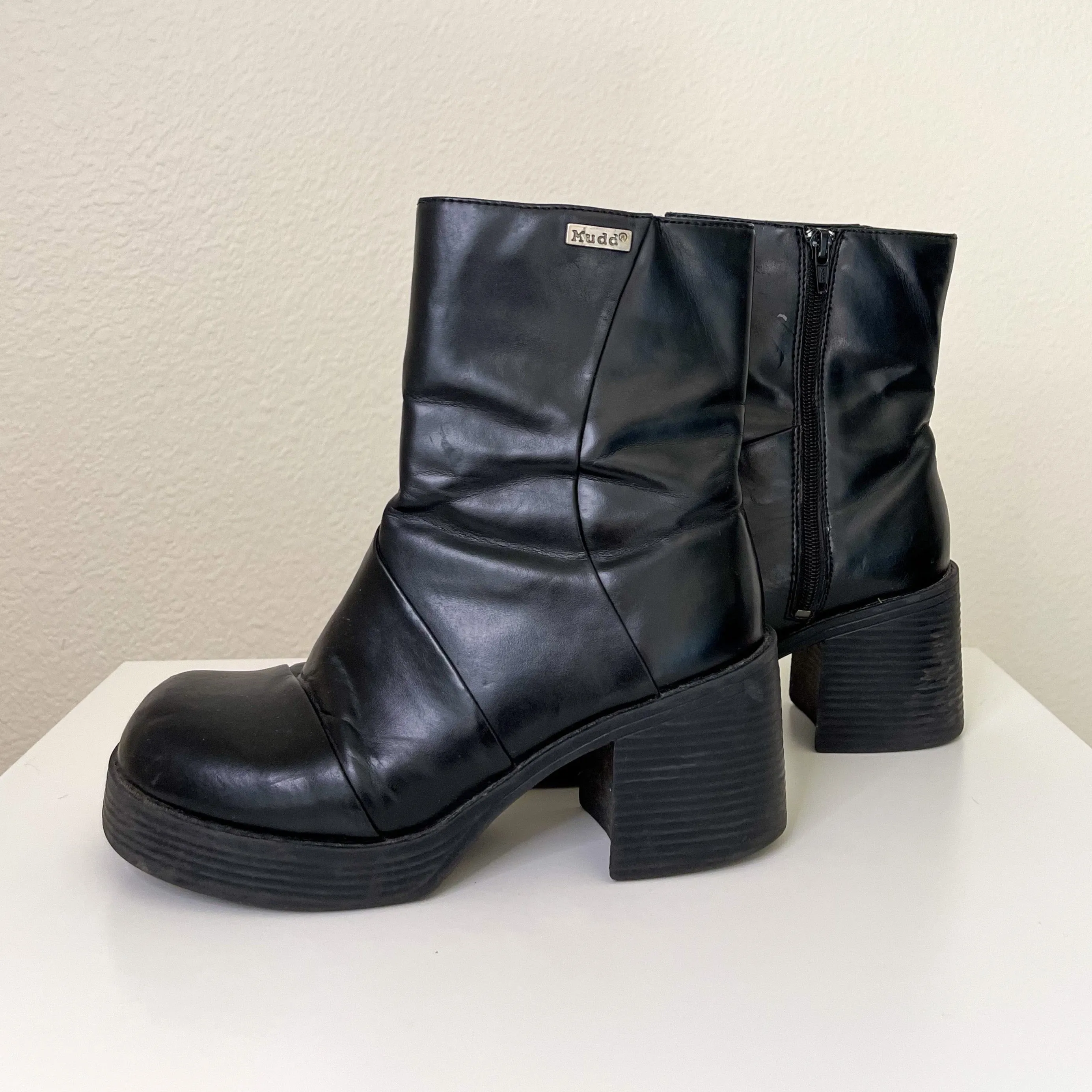 Black Y2K Mudd Platform Boots