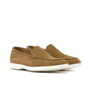 Camel Suede Casual Loafers