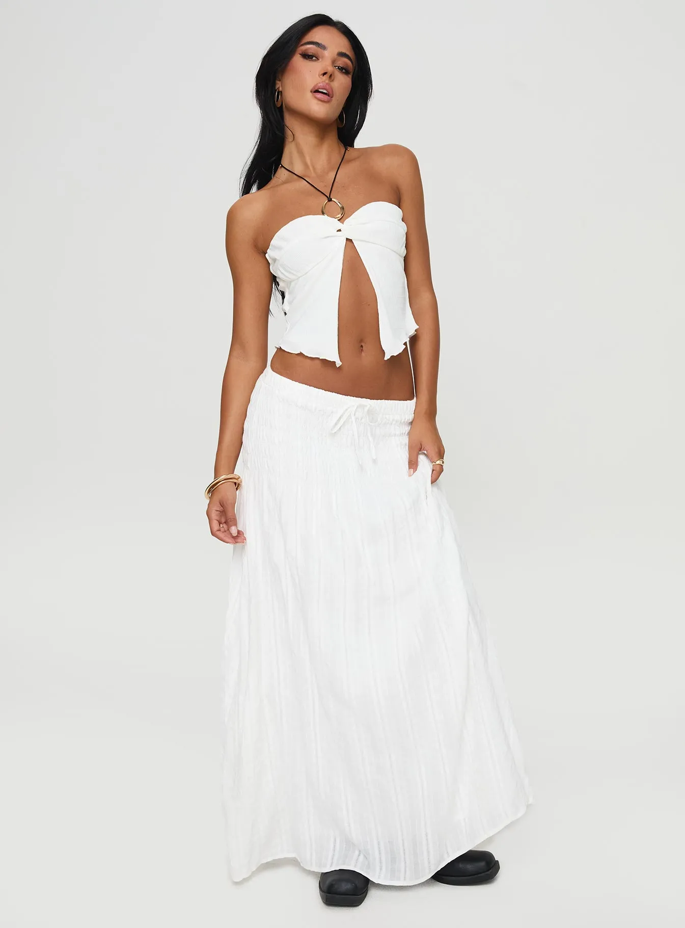 Carana Maxi Skirt White