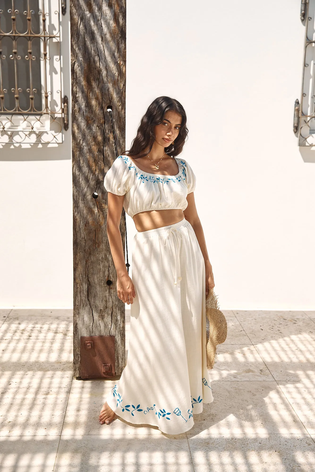 Ciao Bella Maxi Skirt Beige