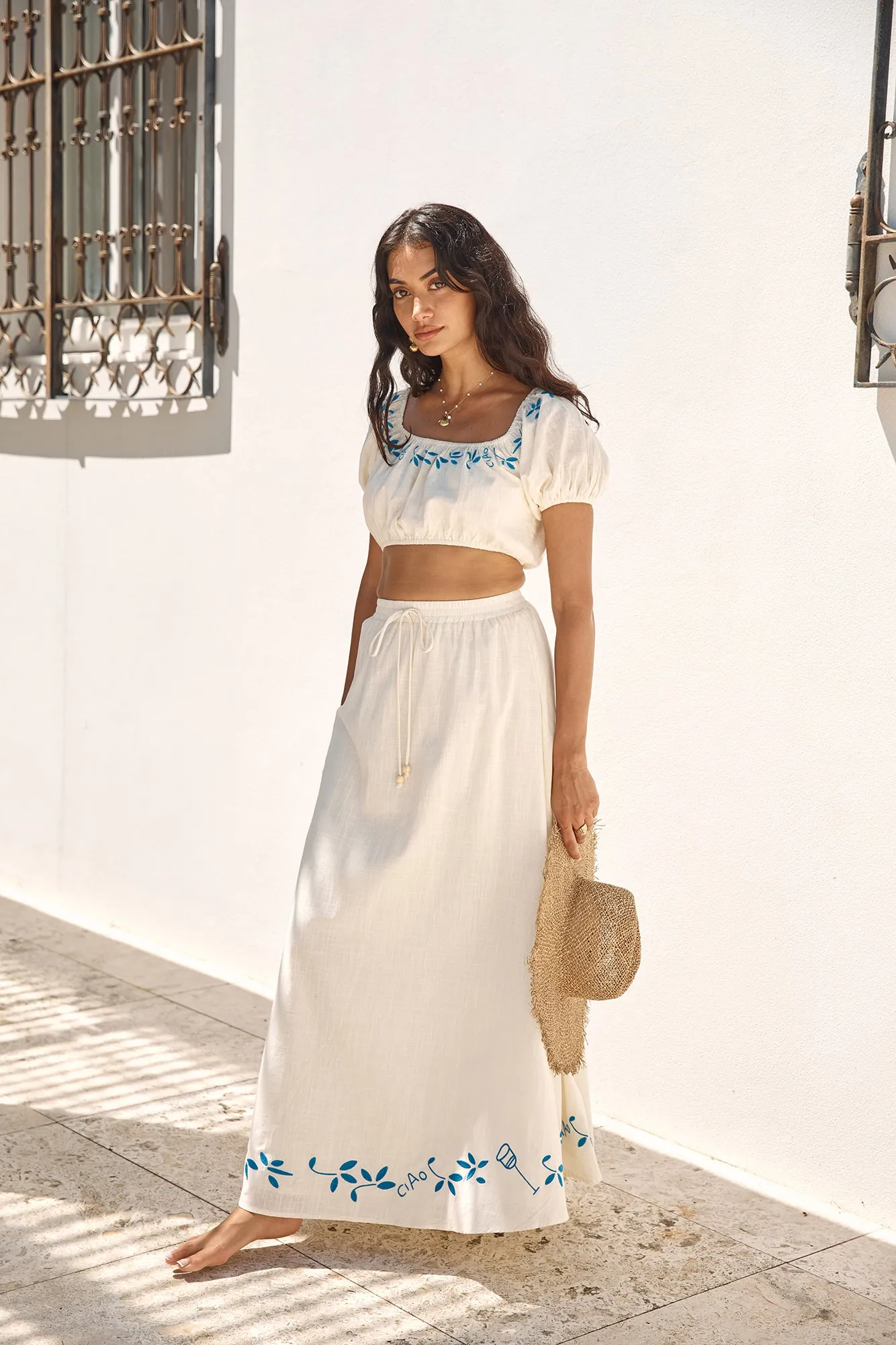 Ciao Bella Maxi Skirt Beige