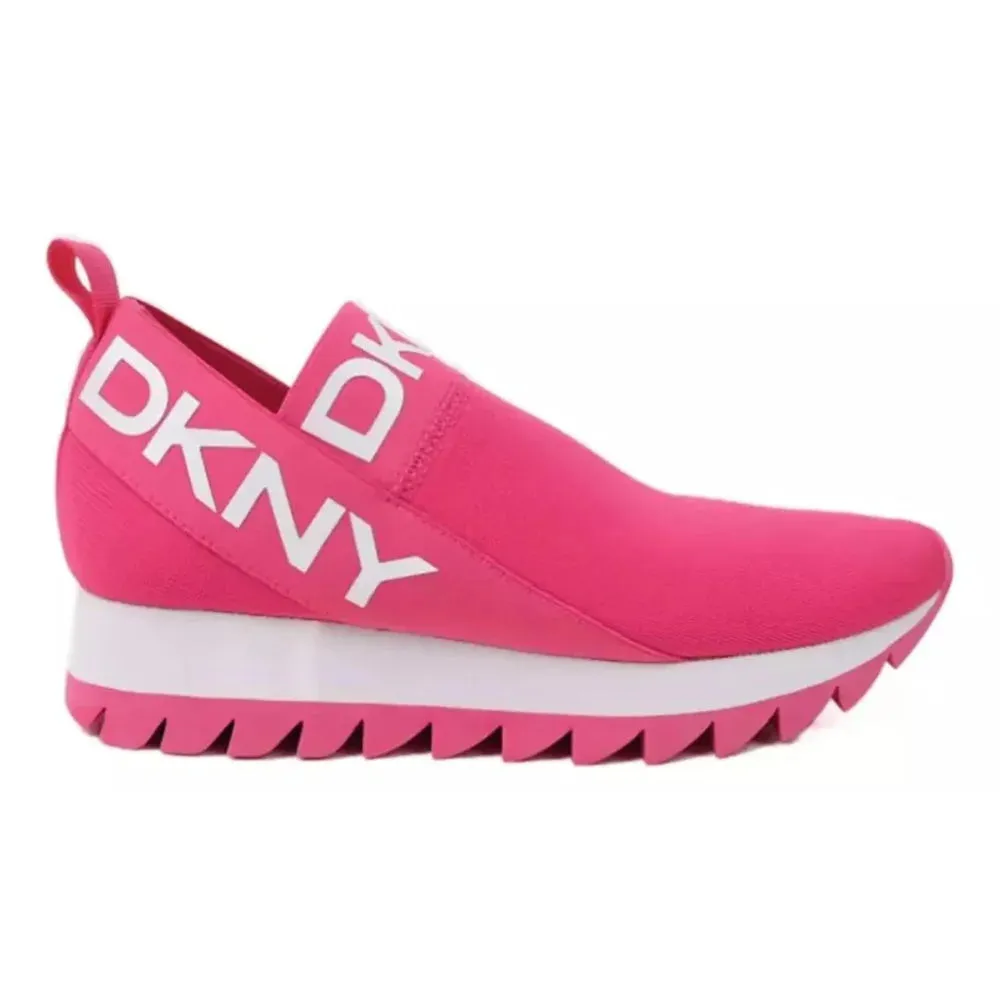 DKNY Ashton Logo Slip On Sneakers Women - PNK