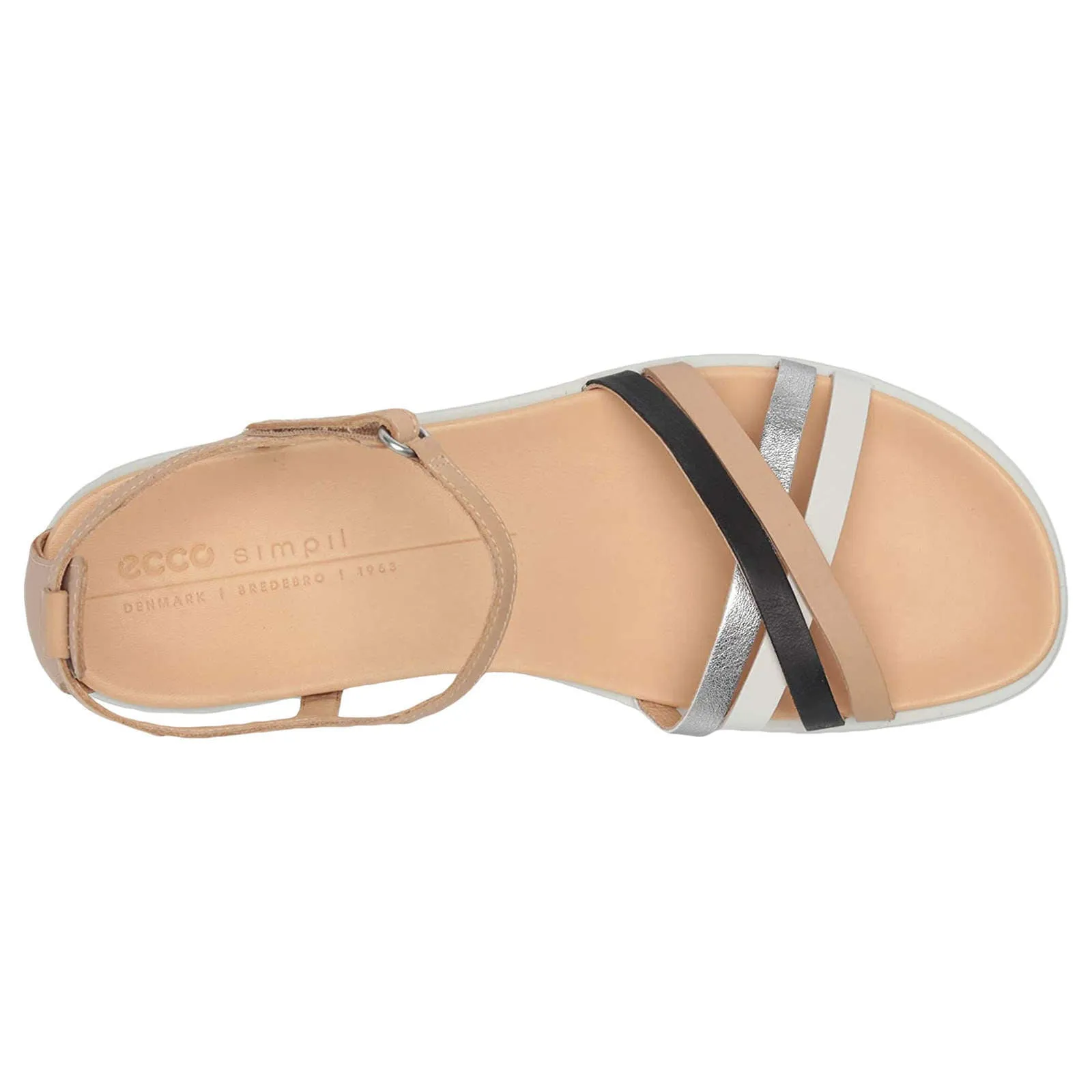 Ecco Simpil Leather Women's Strappy Flat Sandals