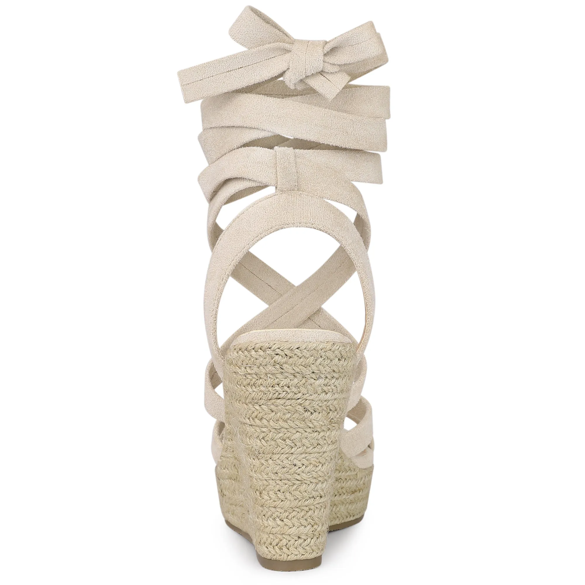 Espadrilles Platform Heel Lace Up Wedge Sandals