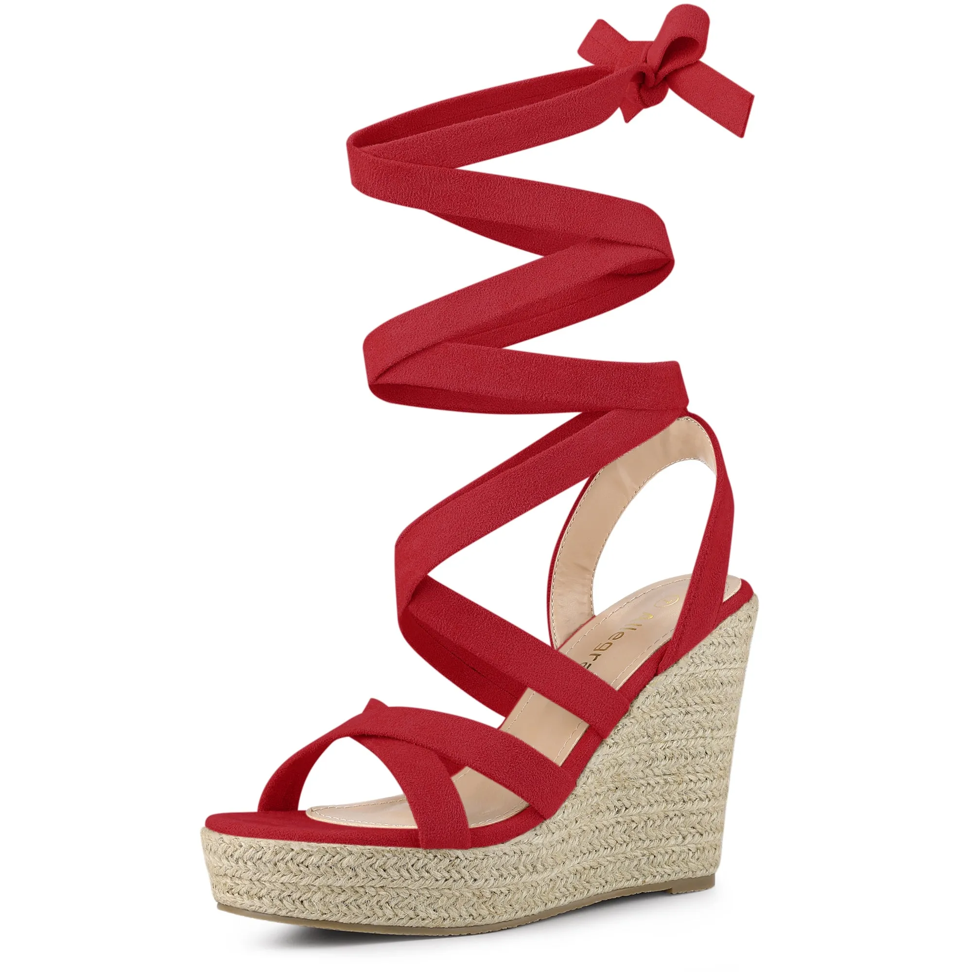 Espadrilles Platform Heel Lace Up Wedge Sandals