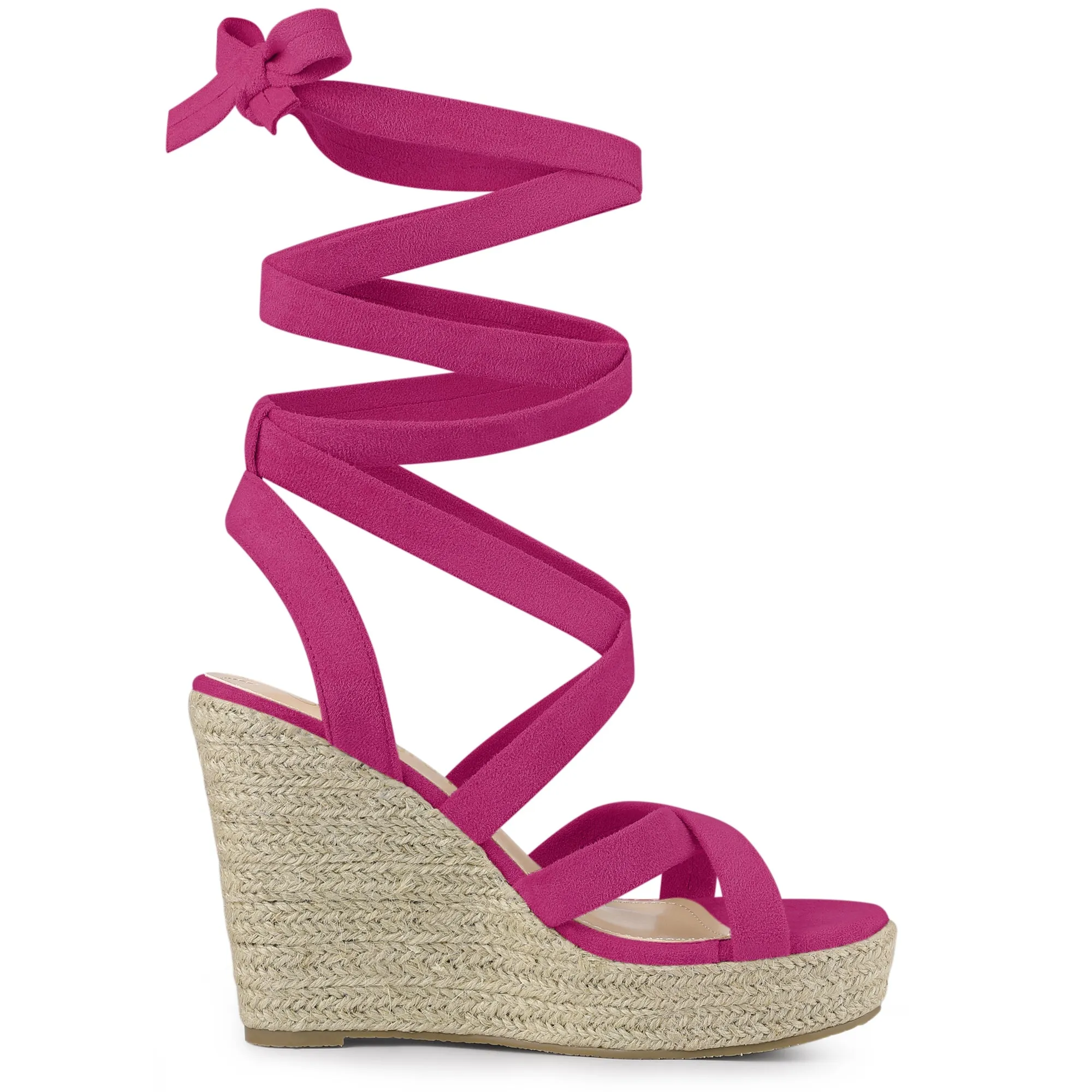 Espadrilles Platform Heel Lace Up Wedge Sandals