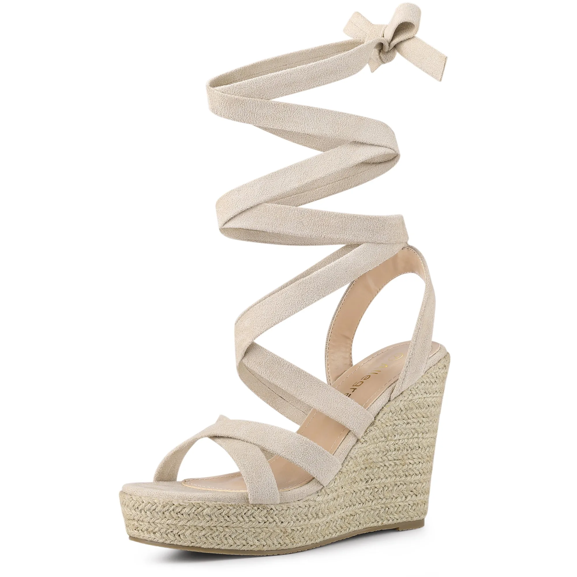 Espadrilles Platform Heel Lace Up Wedge Sandals