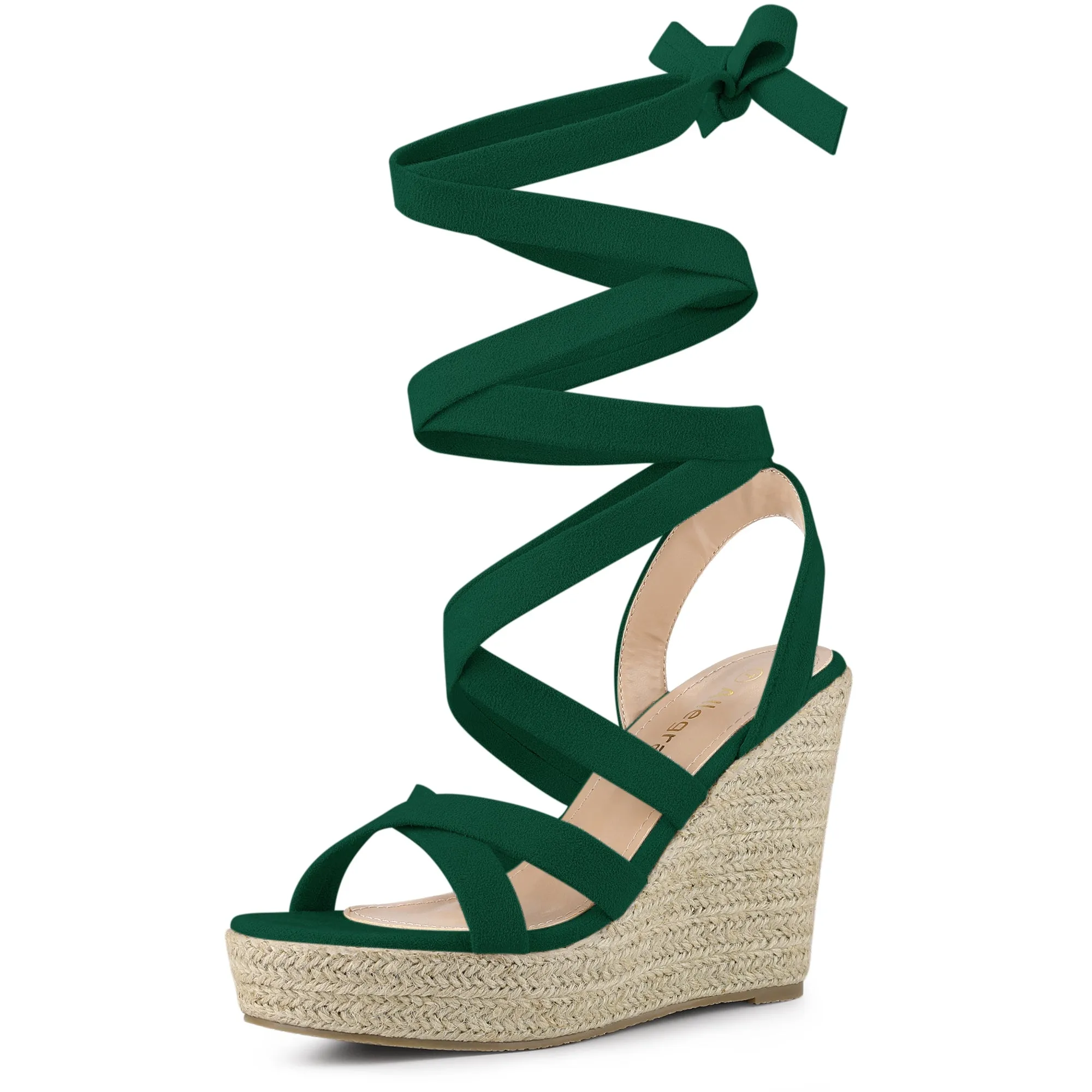 Espadrilles Platform Heel Lace Up Wedge Sandals