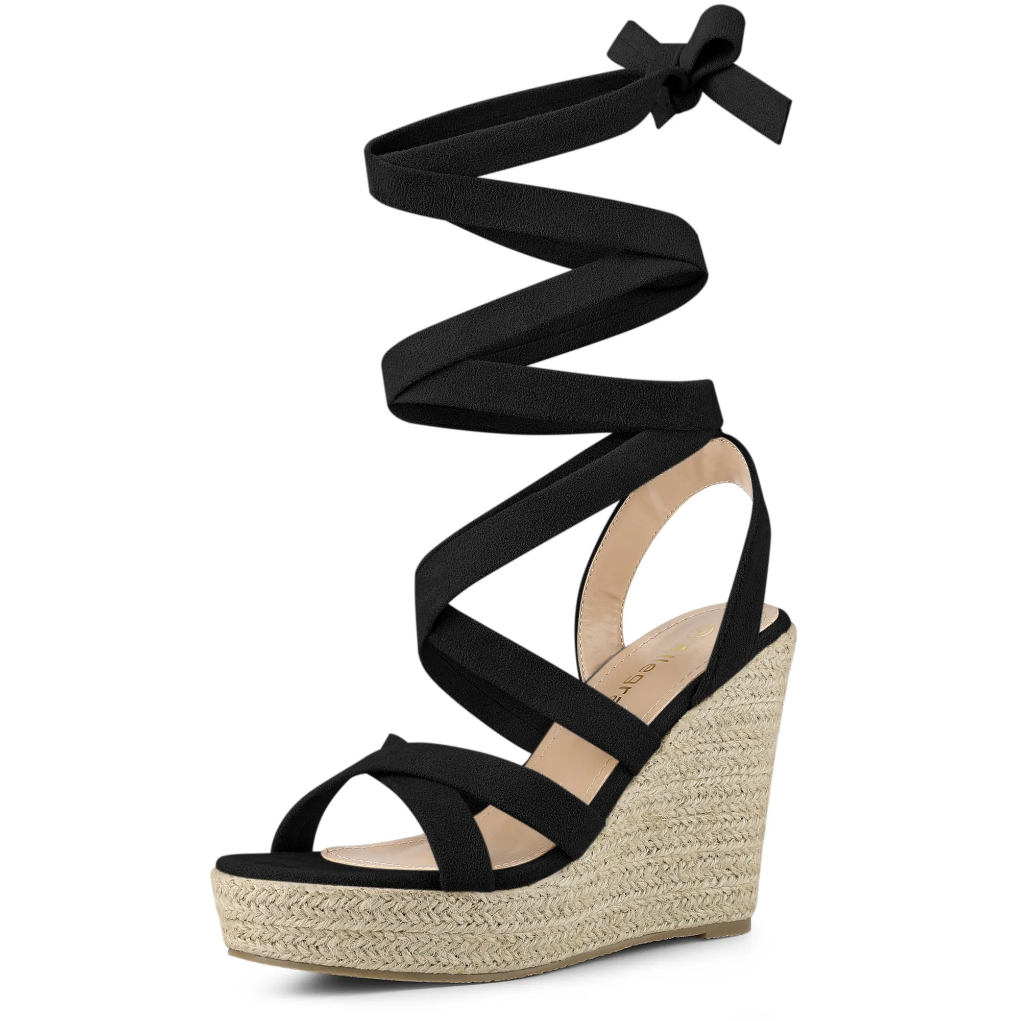 Espadrilles Platform Heel Lace Up Wedge Sandals