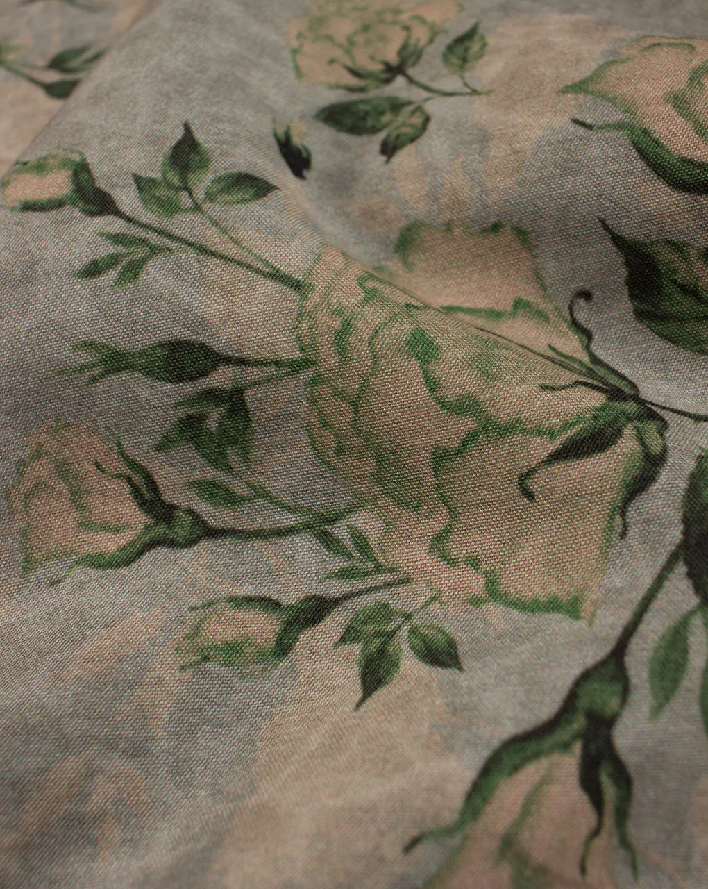 Floral Digital Print Poly Muslin Fabric