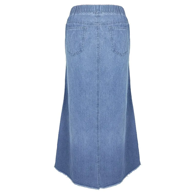 Helena Bohemian Maxi Denim Skirts - 3 Colors