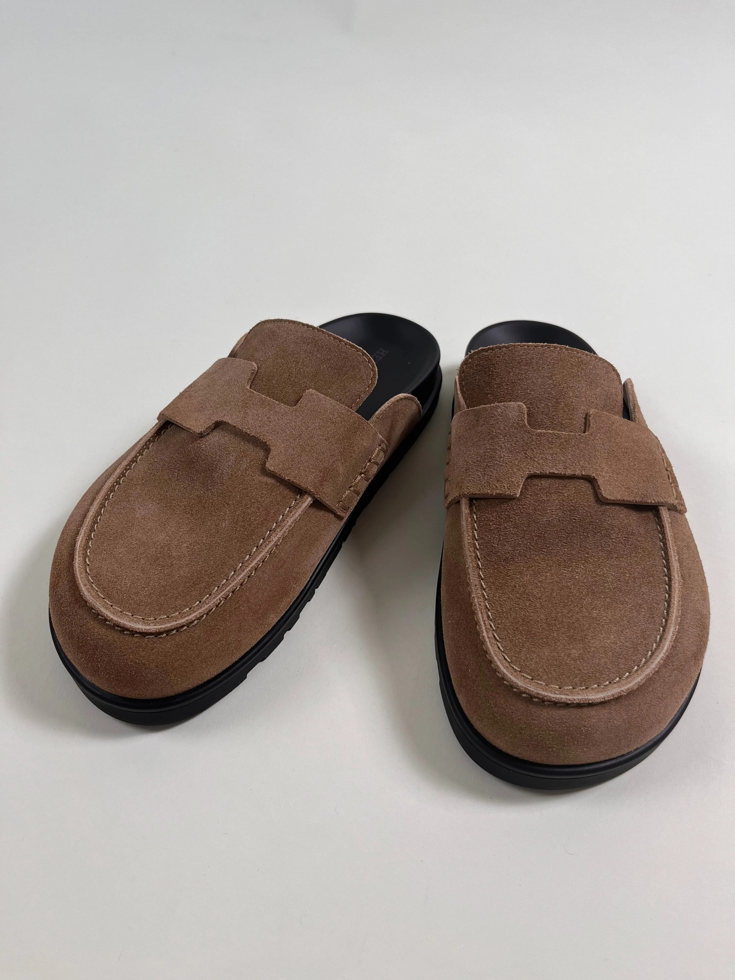 Hermès Brown Suede Go Mules