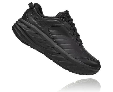 Hoka Men's Bondi Slip Resistant Shoes- Black