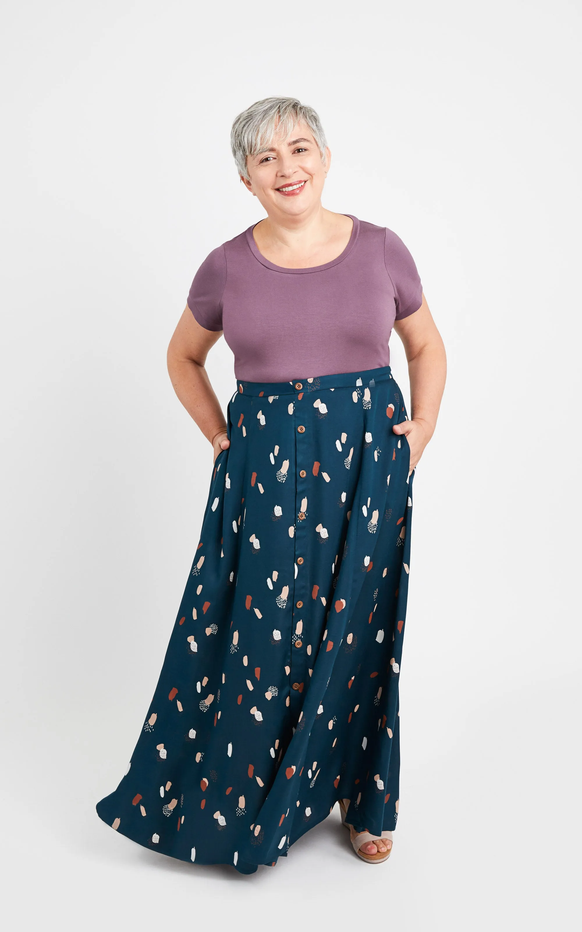 Holyoke Maxi Dress & Skirt 12-32 printed pattern: Wholesale