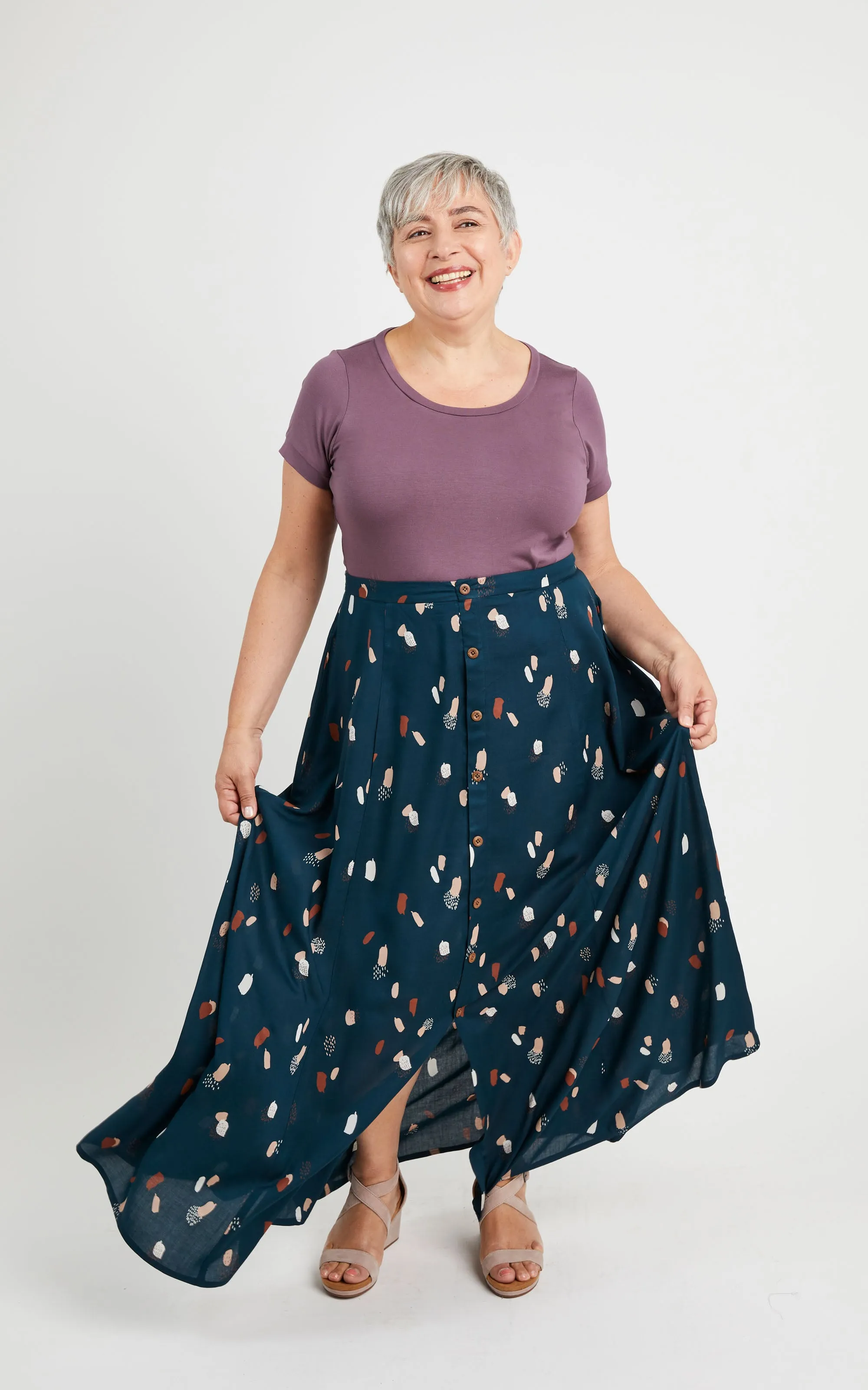 Holyoke Maxi Dress & Skirt 12-32 printed pattern: Wholesale