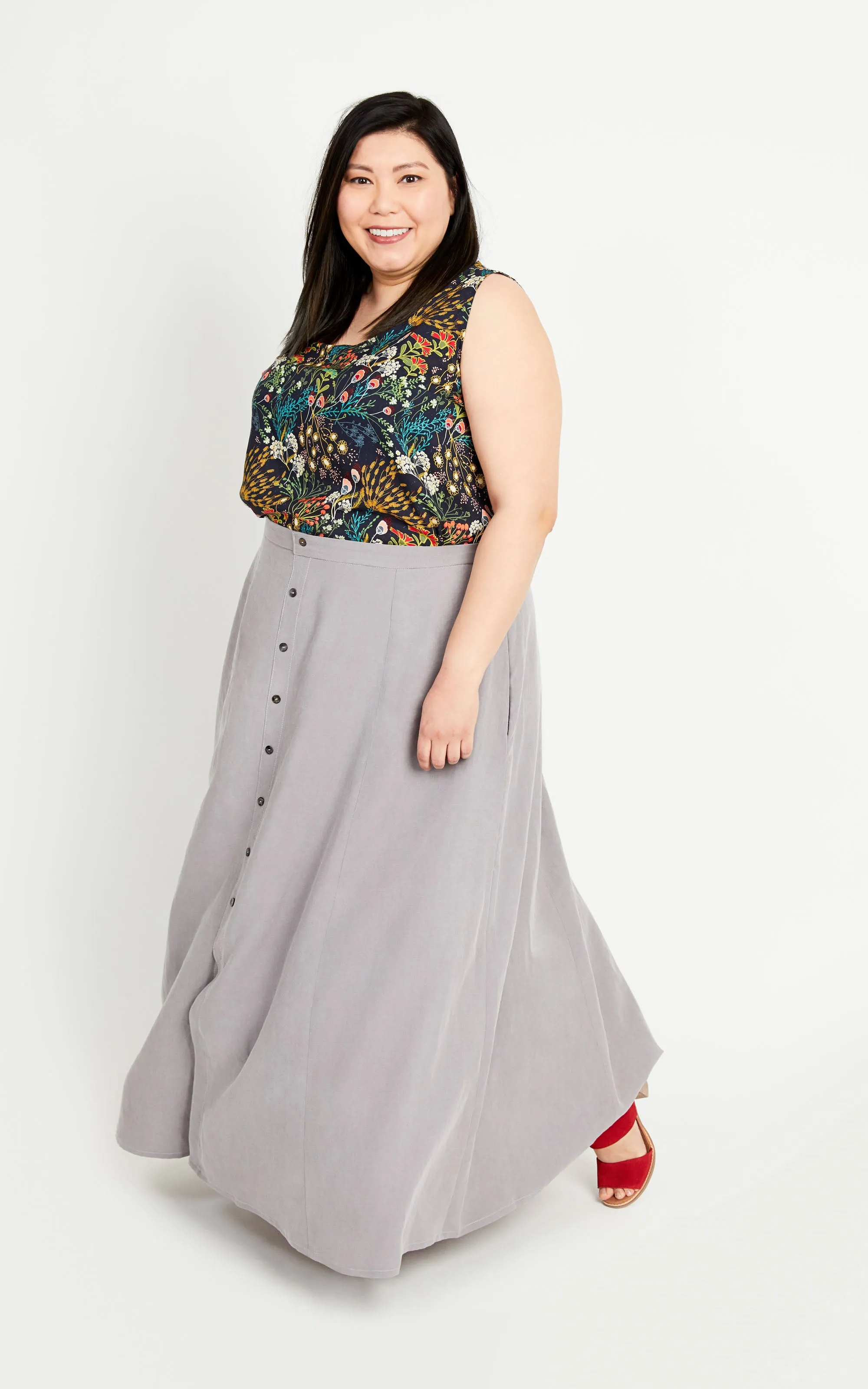 Holyoke Maxi Dress & Skirt 12-32 printed pattern: Wholesale