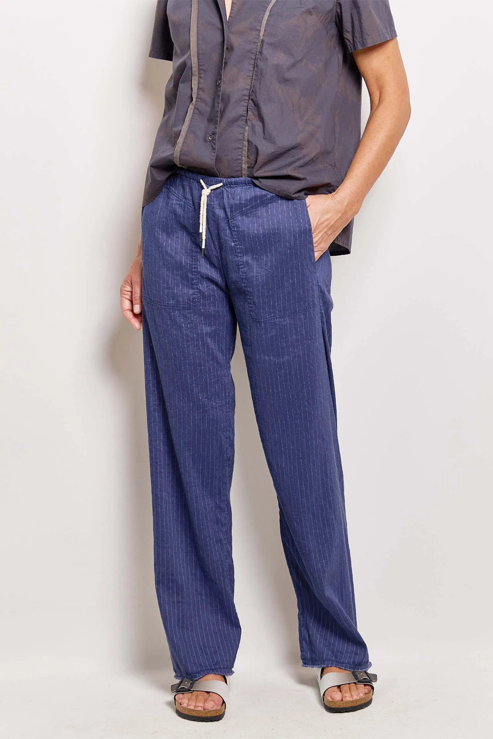 honest lightweight linen pinstripe pant