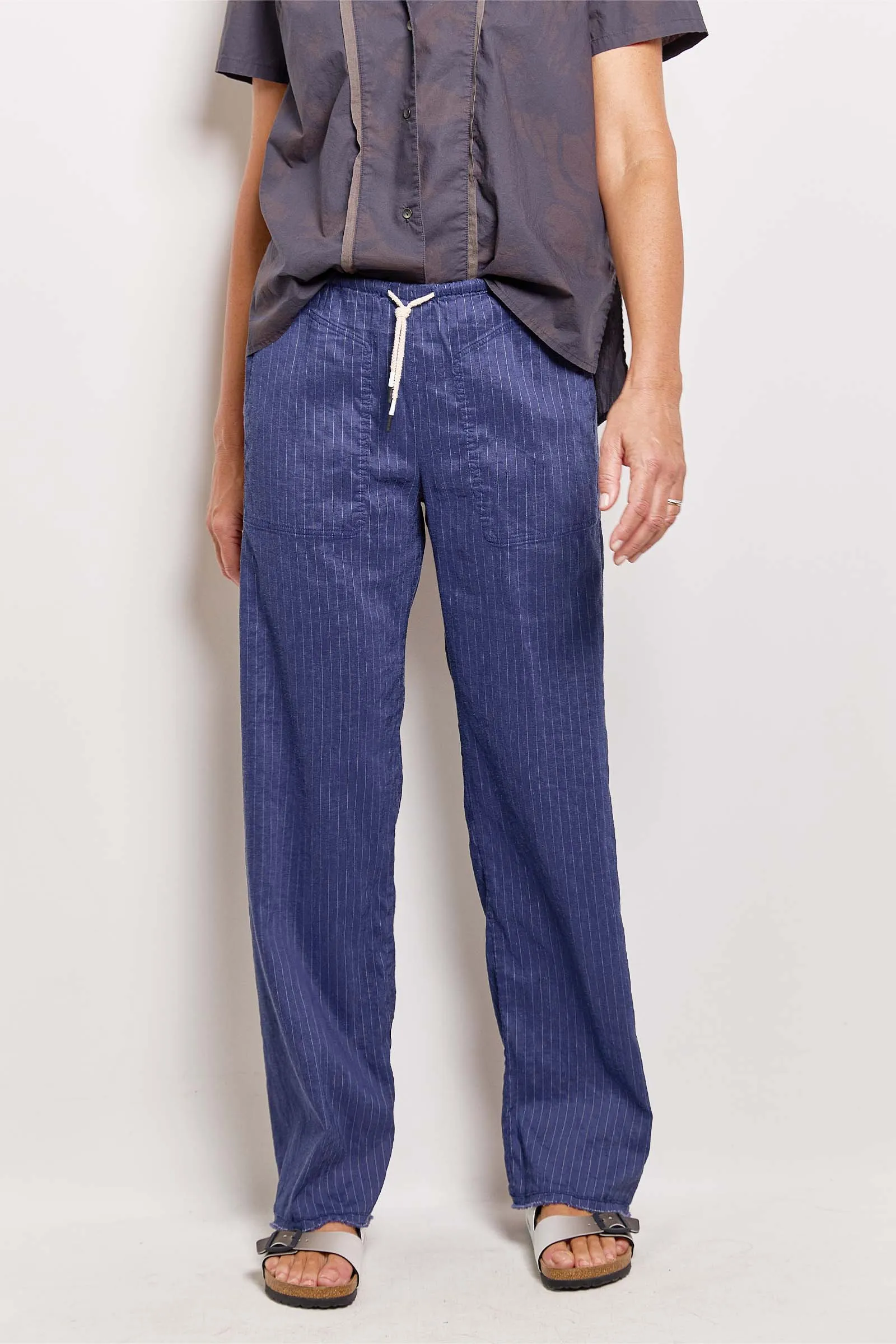 honest lightweight linen pinstripe pant