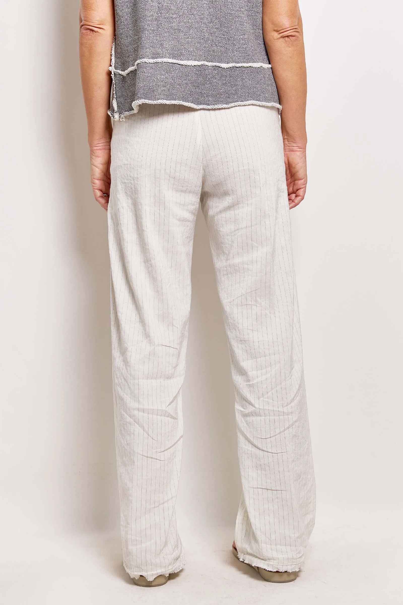 honest lightweight linen pinstripe pant