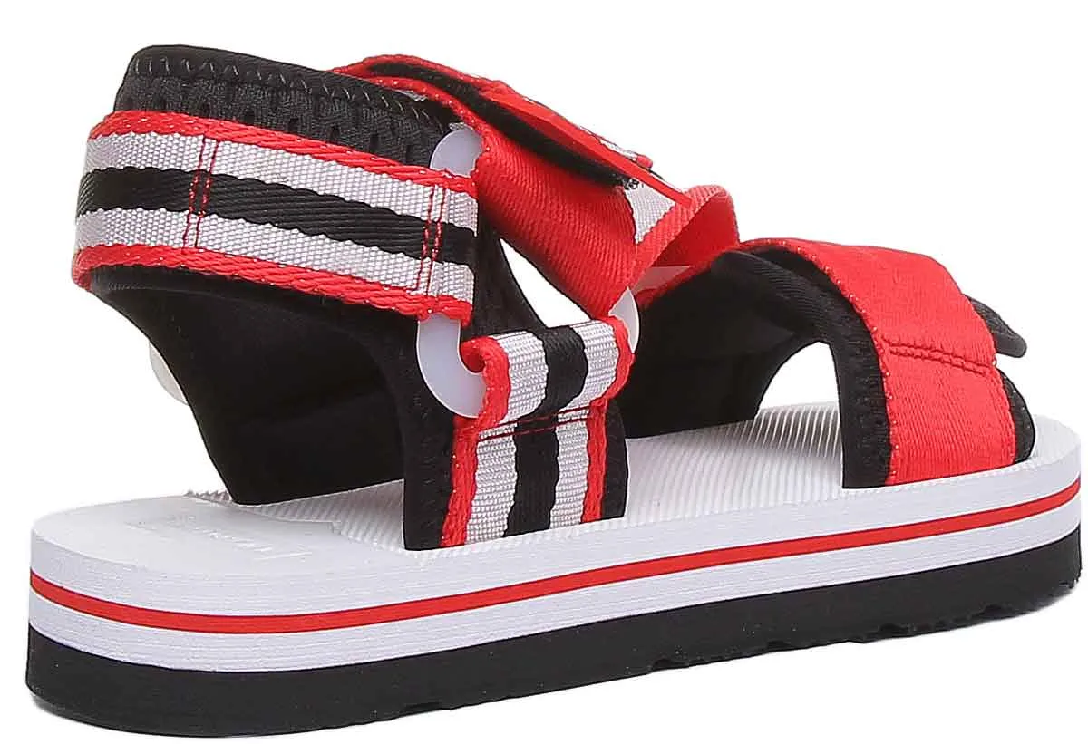 Hunter Beach Sandal In White Red