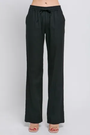 Kara Linen Pants (Black)