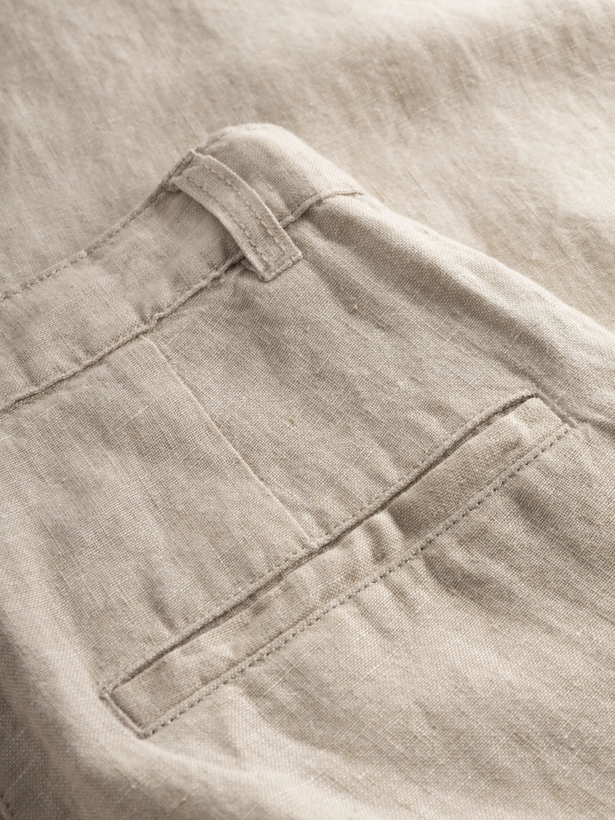 Loose natural linen pants - Light feather gray