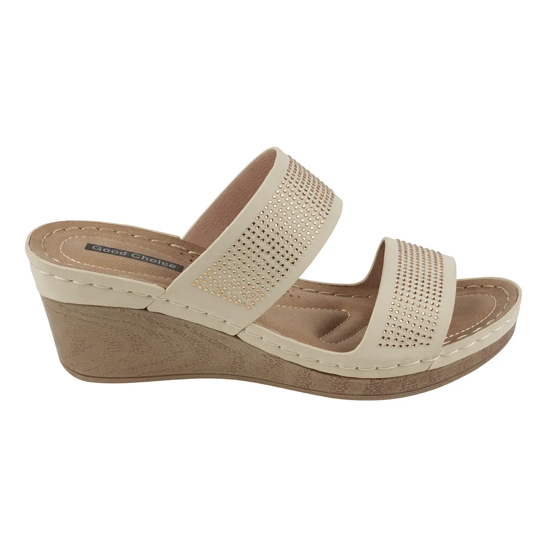 Madore Tan Wedge Sandals