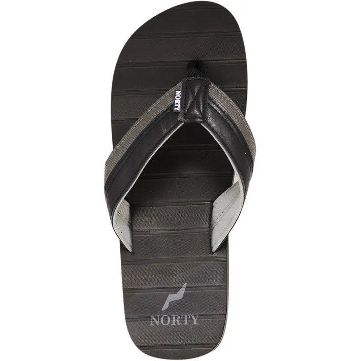 Mens Flip Flop Sandal Black/Grey2