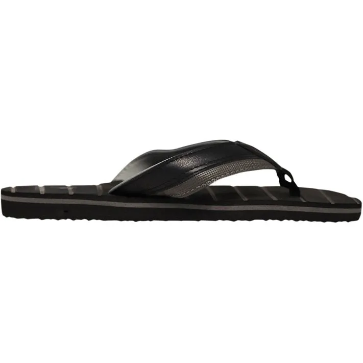 Mens Flip Flop Sandal Black/Grey2