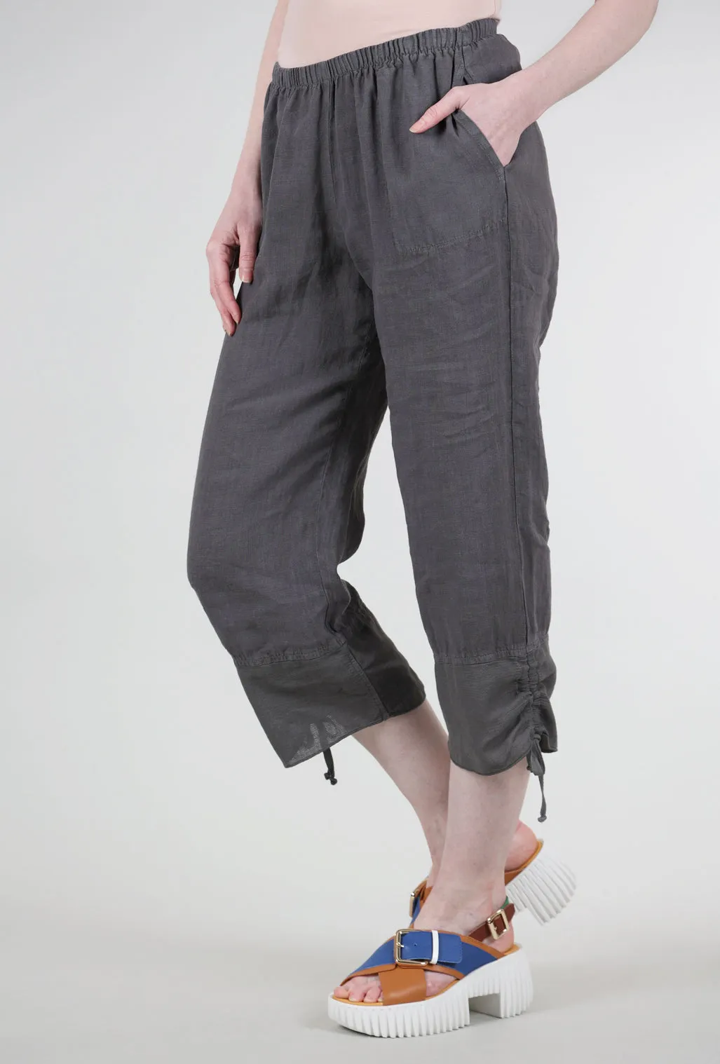 Mesh Hem Crop Pant, Dusk