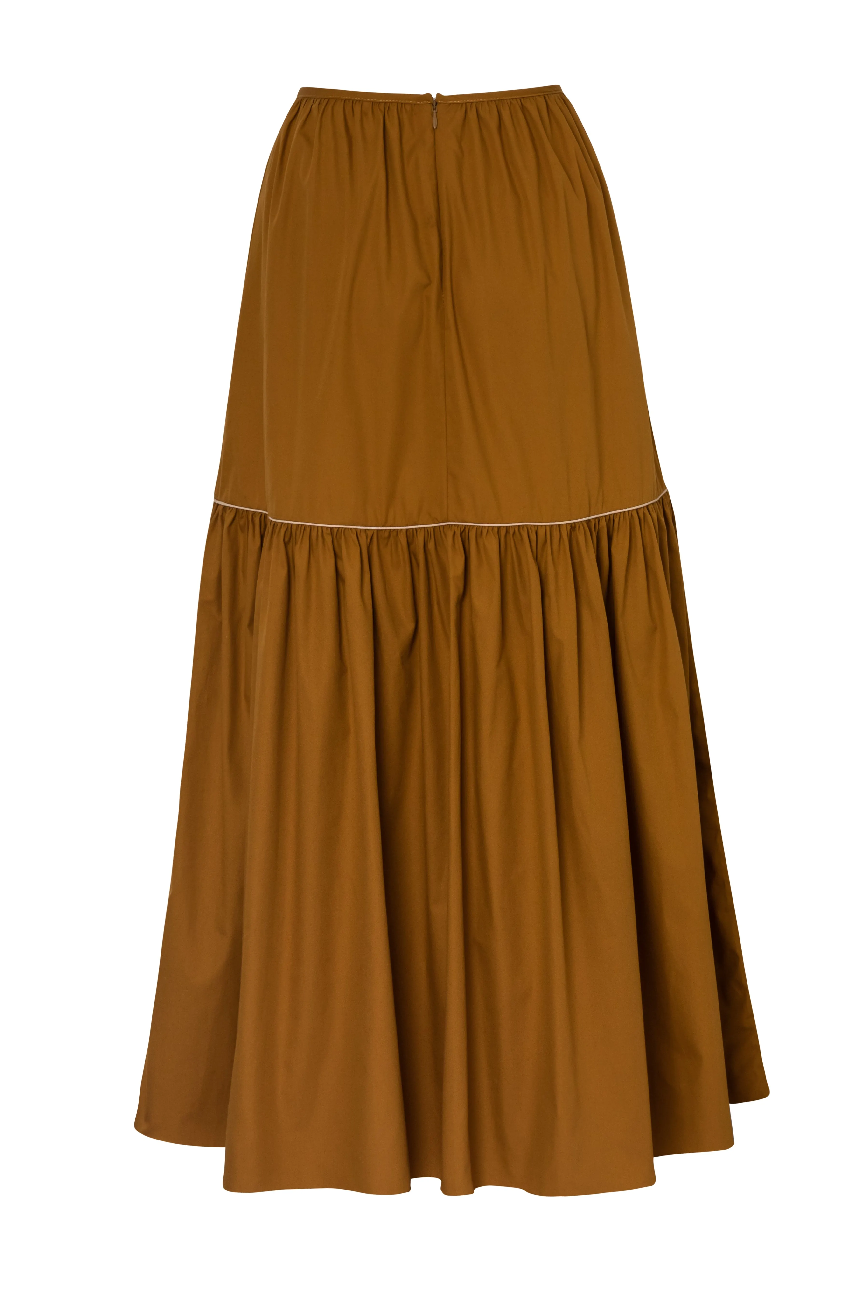 Ornella Cotton Maxi Skirt / Tabaco