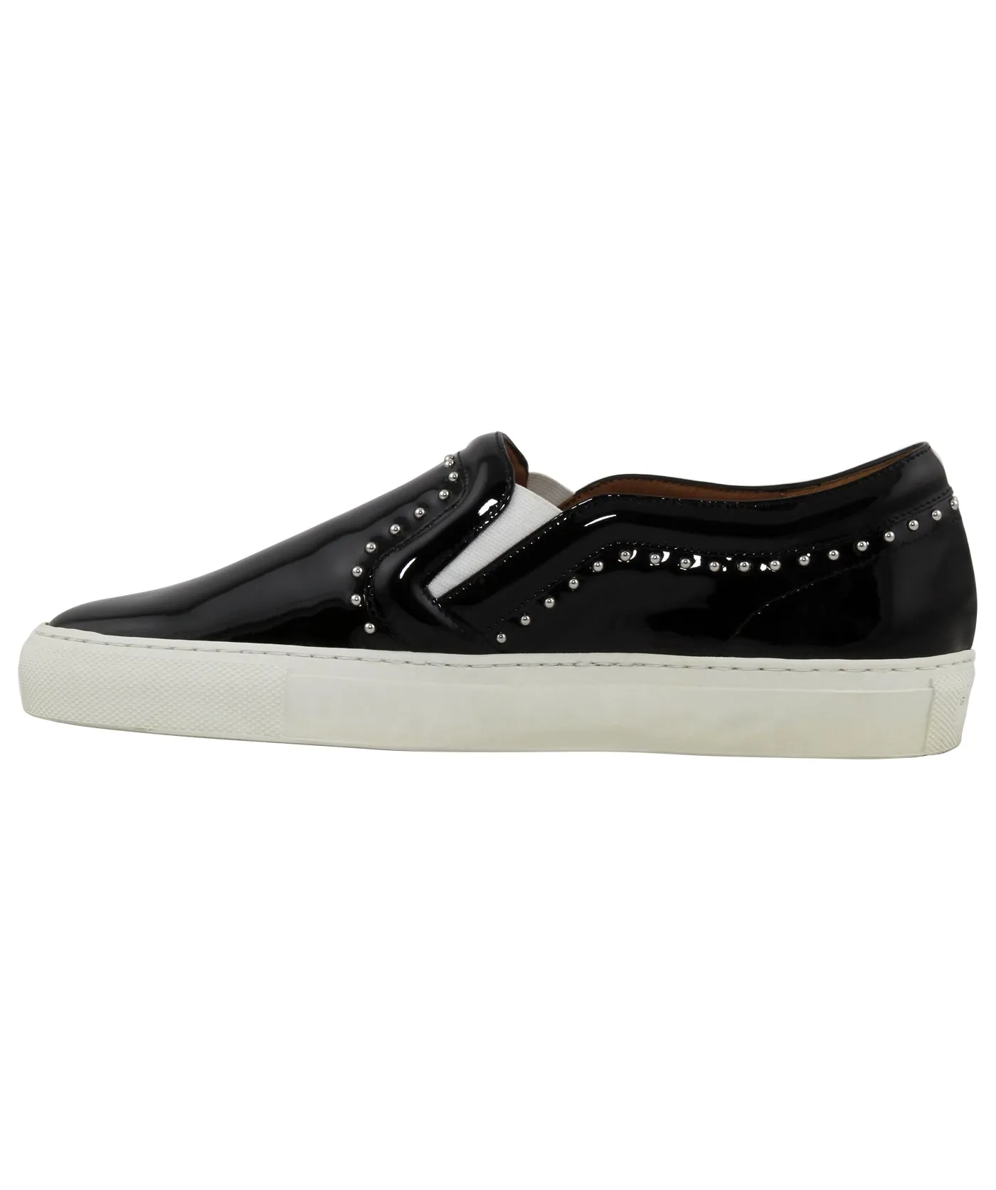 Patent Studded Logo Slip on SKATE Sneakers