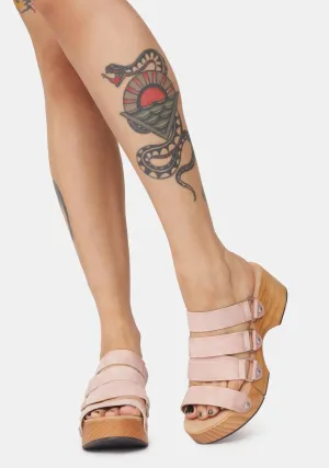 Pink Virgo Switchback Clog Slide Sandals