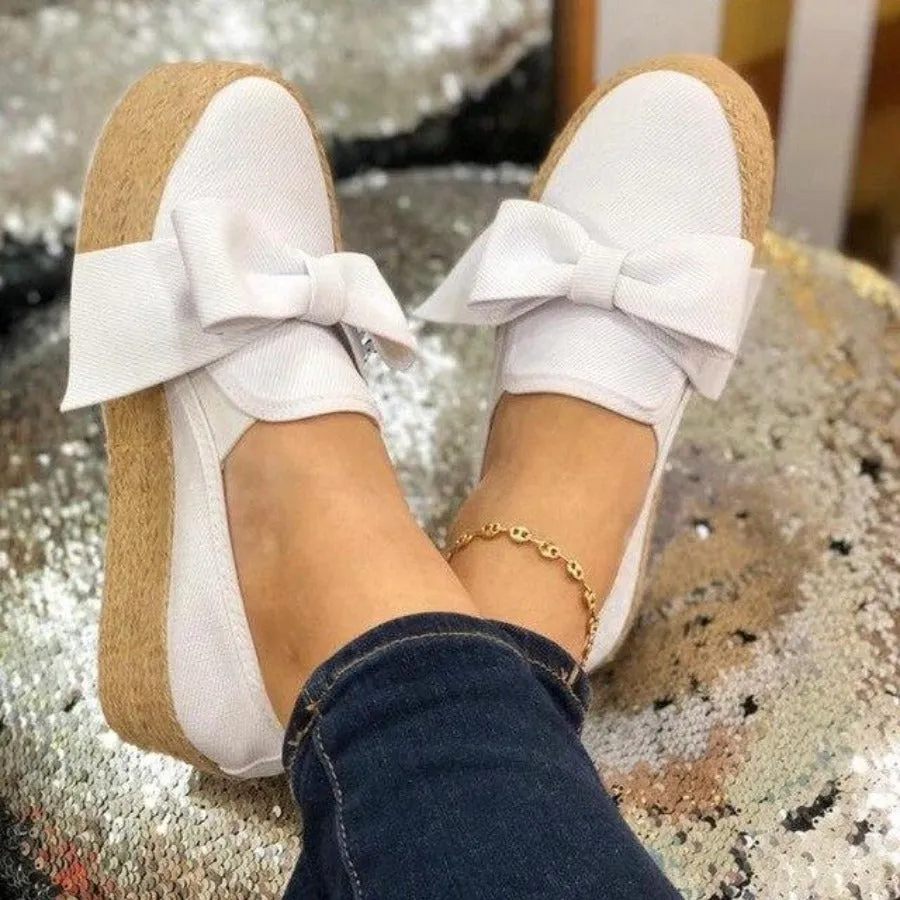 Platform Slip On Flats Leather Suede Sneakers