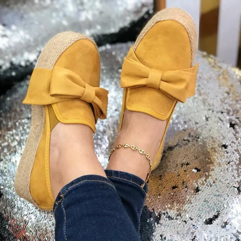 Platform Slip On Flats Leather Suede Sneakers