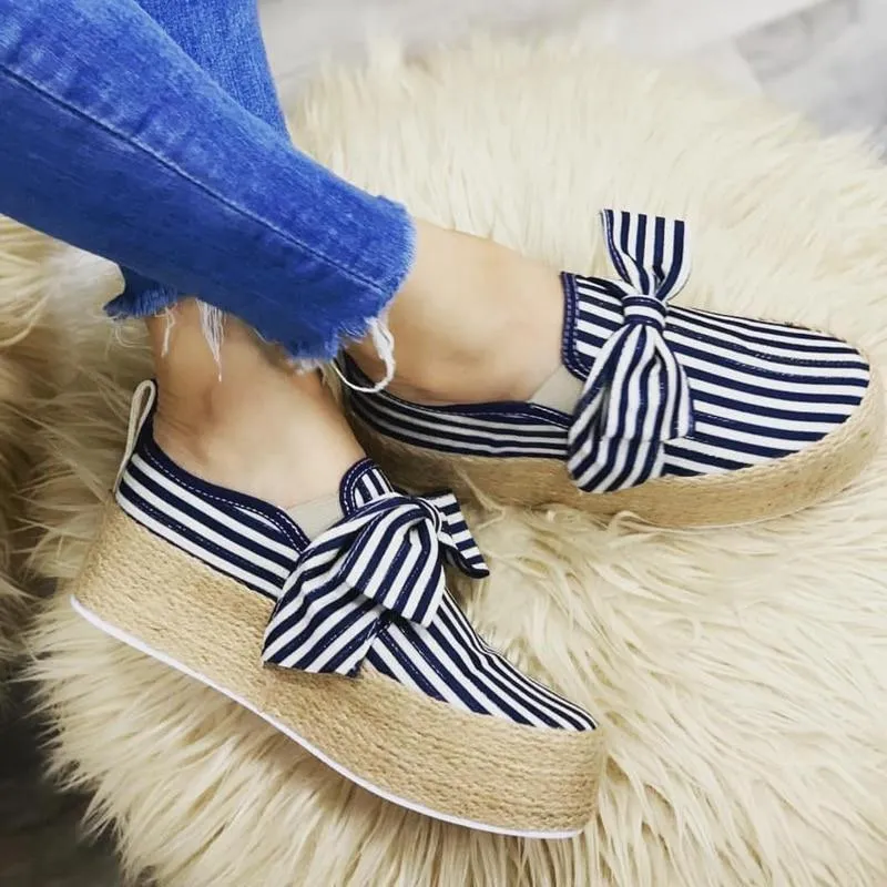 Platform Slip On Flats Leather Suede Sneakers