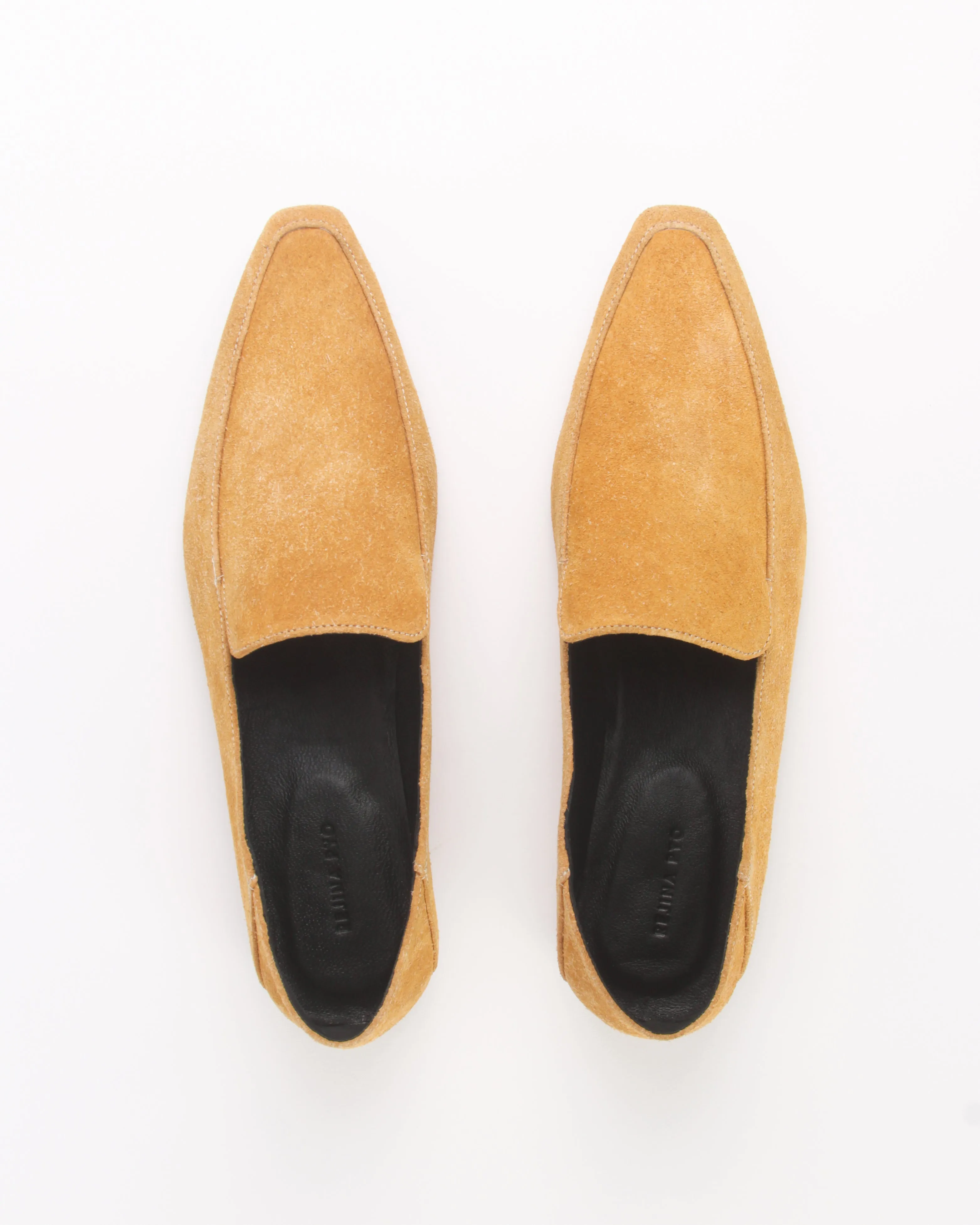 Pointed Loafer Suede Tan