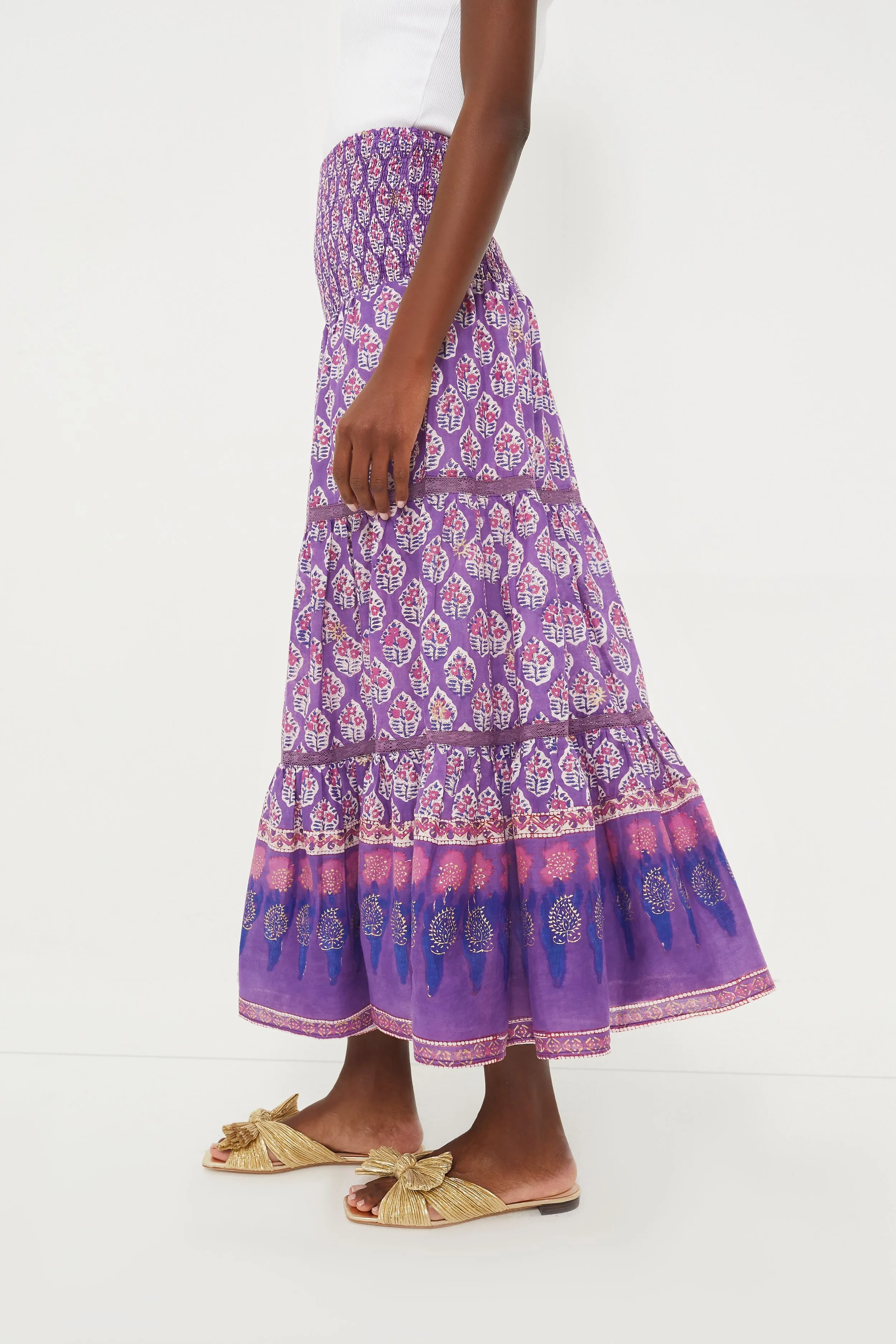 Purple Print Mandy Maxi Skirt