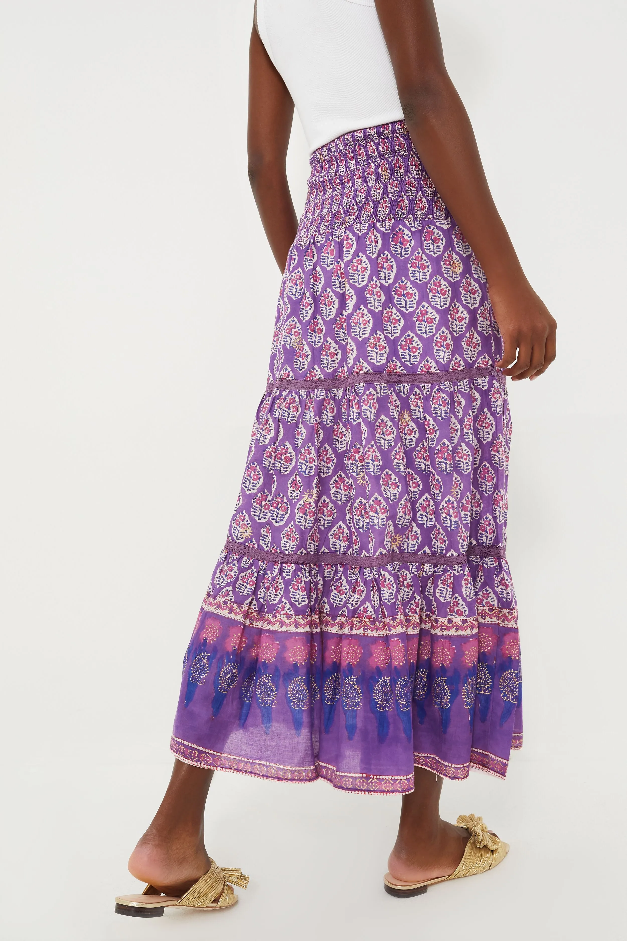 Purple Print Mandy Maxi Skirt