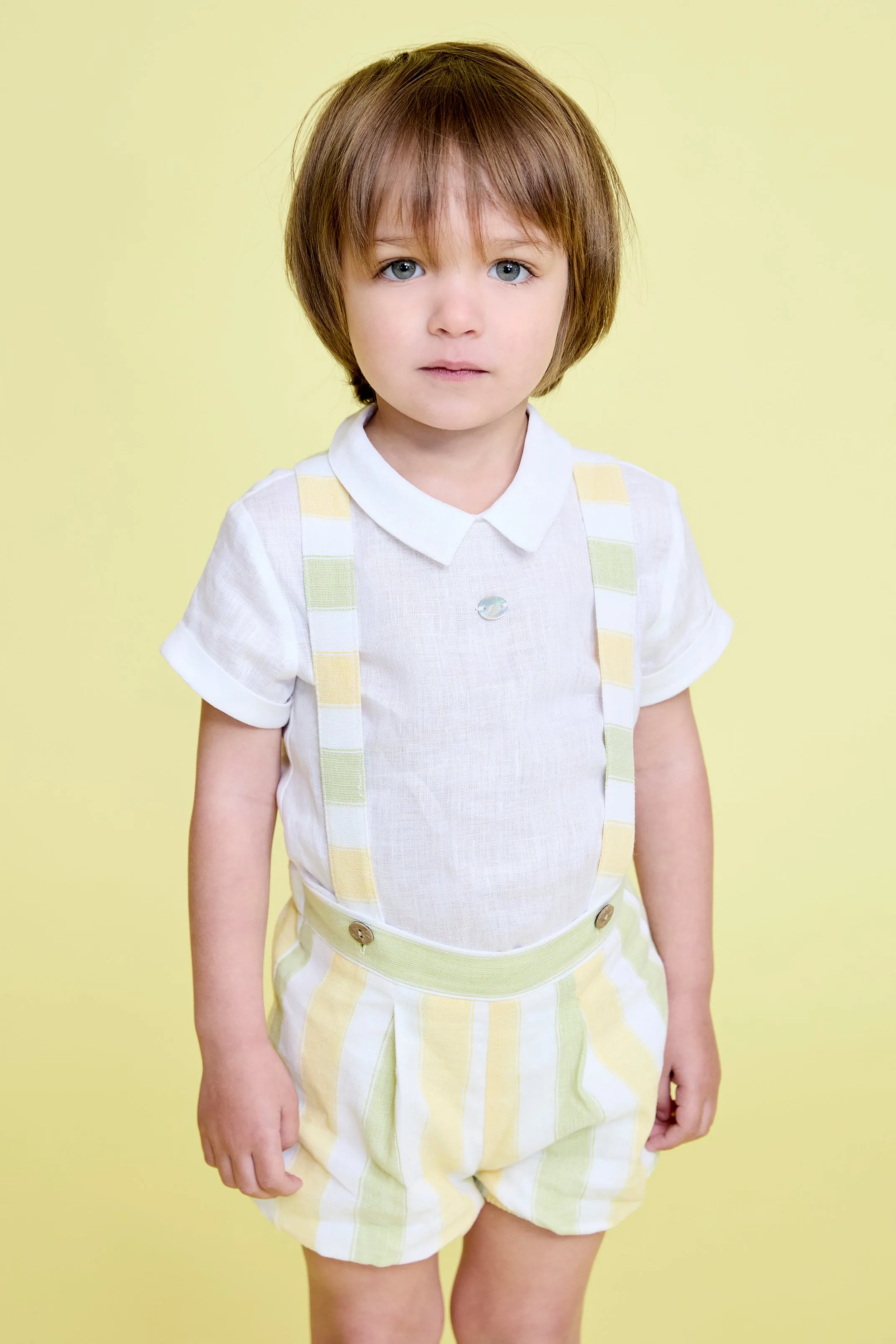 "Claude" Lemon & Lime Shirt & Jam Pants with Braces