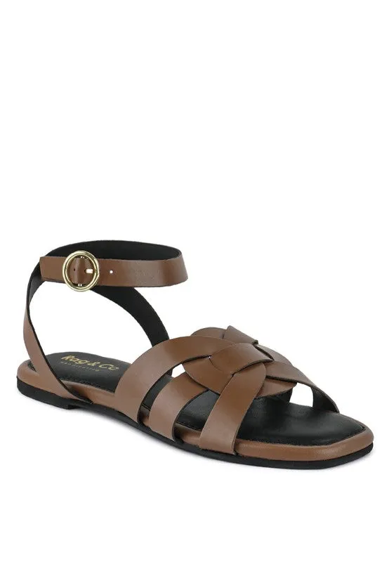 RAG & Co. ASHTON Flat Ankle Strap Sandals