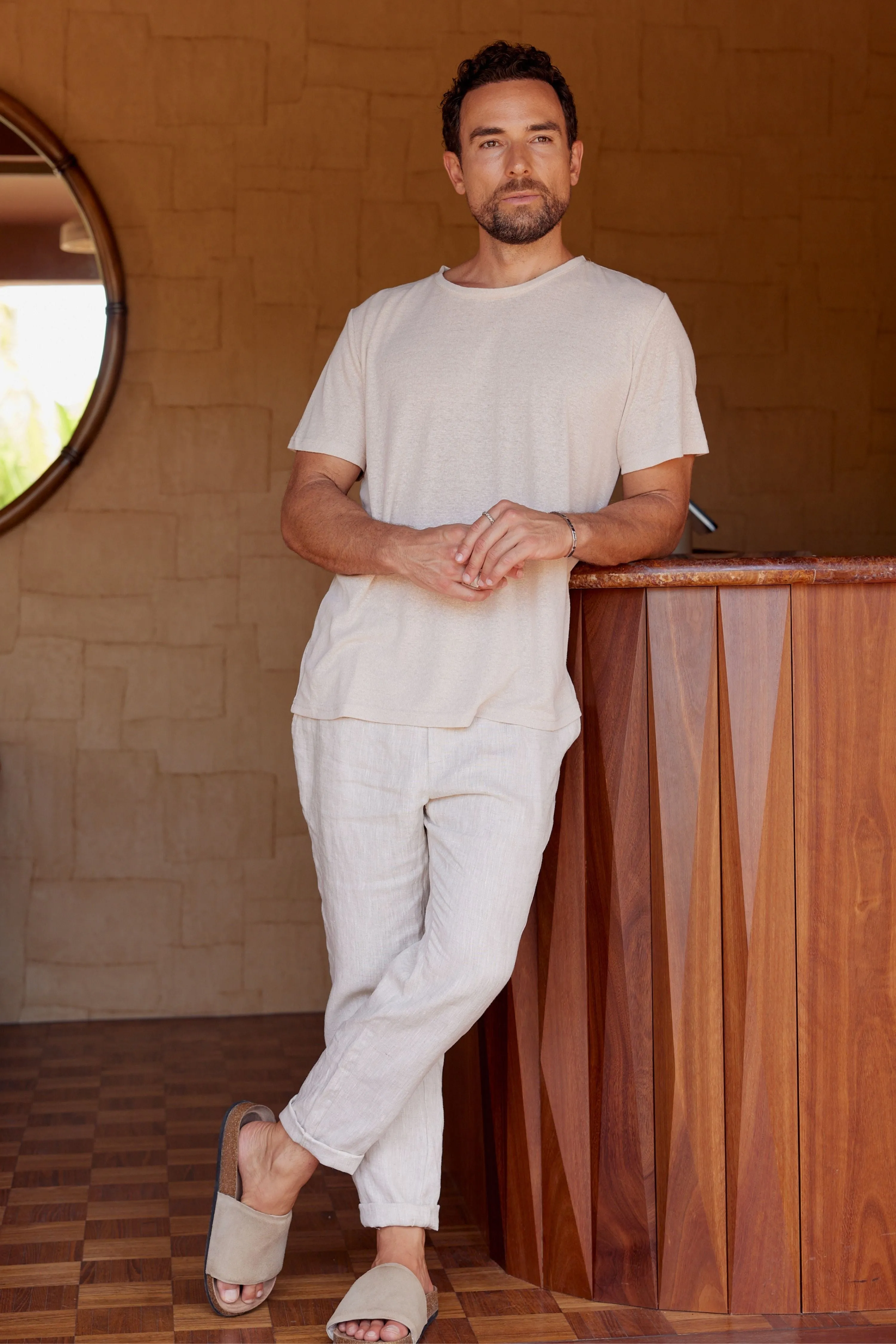 RAVELLO LINEN PANT - NATURAL