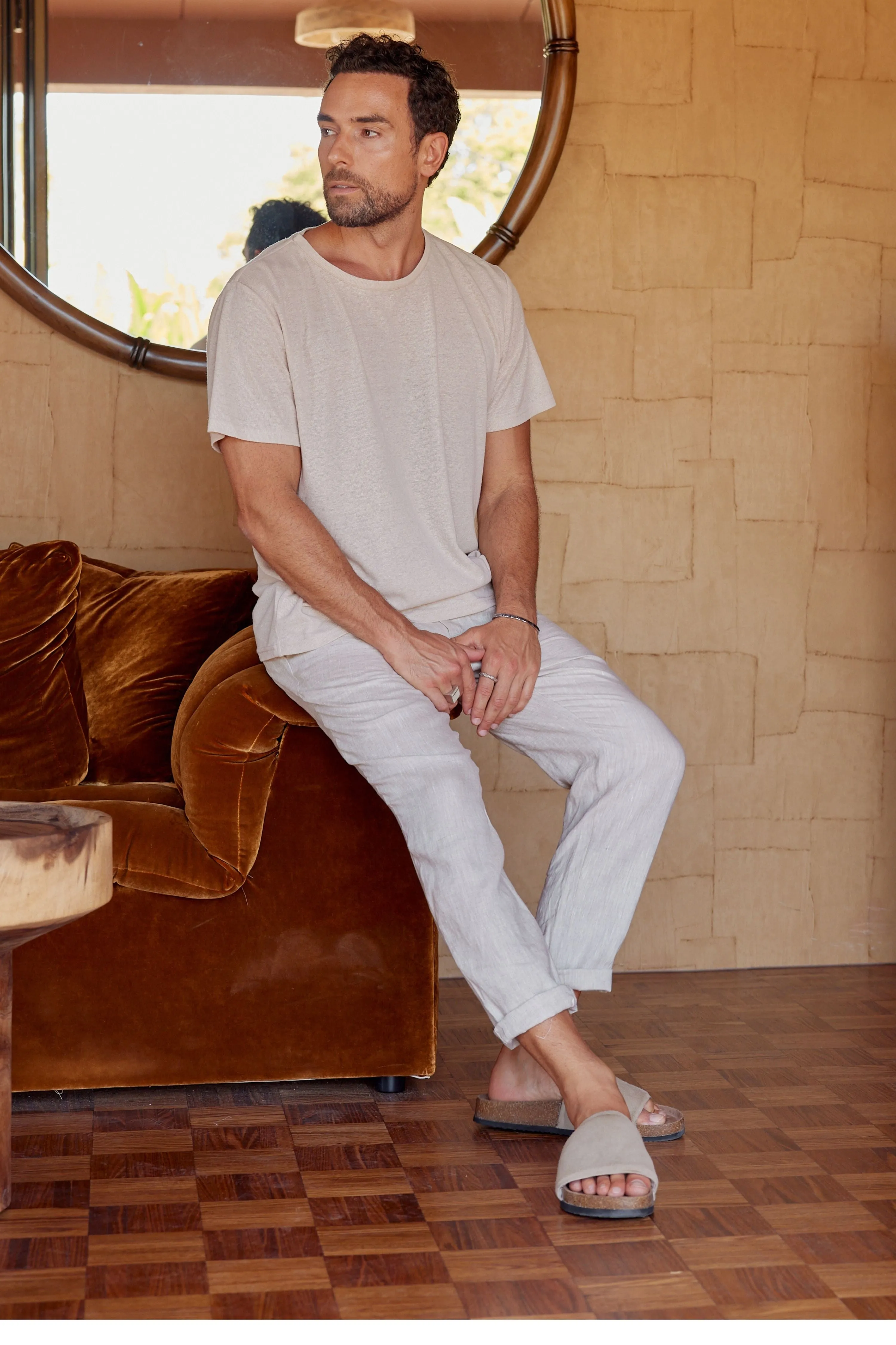 RAVELLO LINEN PANT - NATURAL